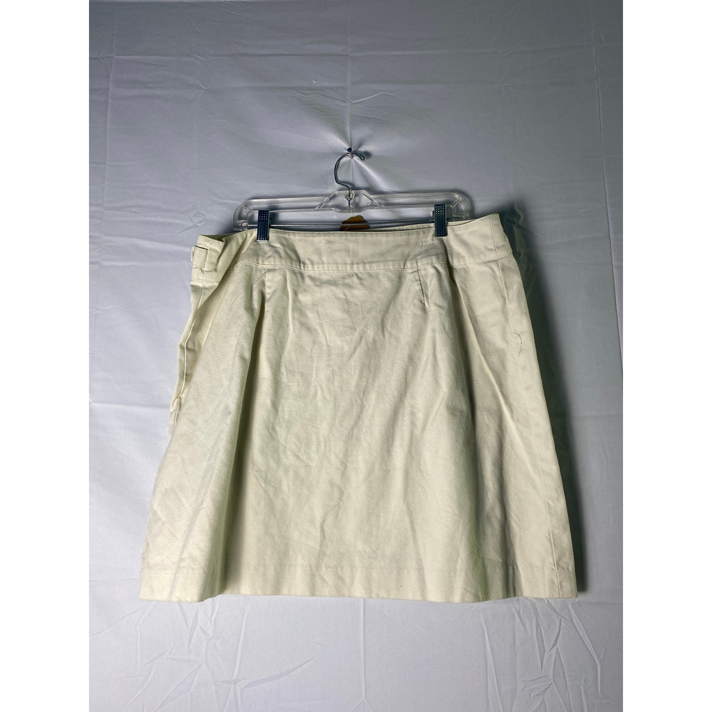 Talbots Straight Pencil Khaki Wrap Mini Skirt Women's Size XL