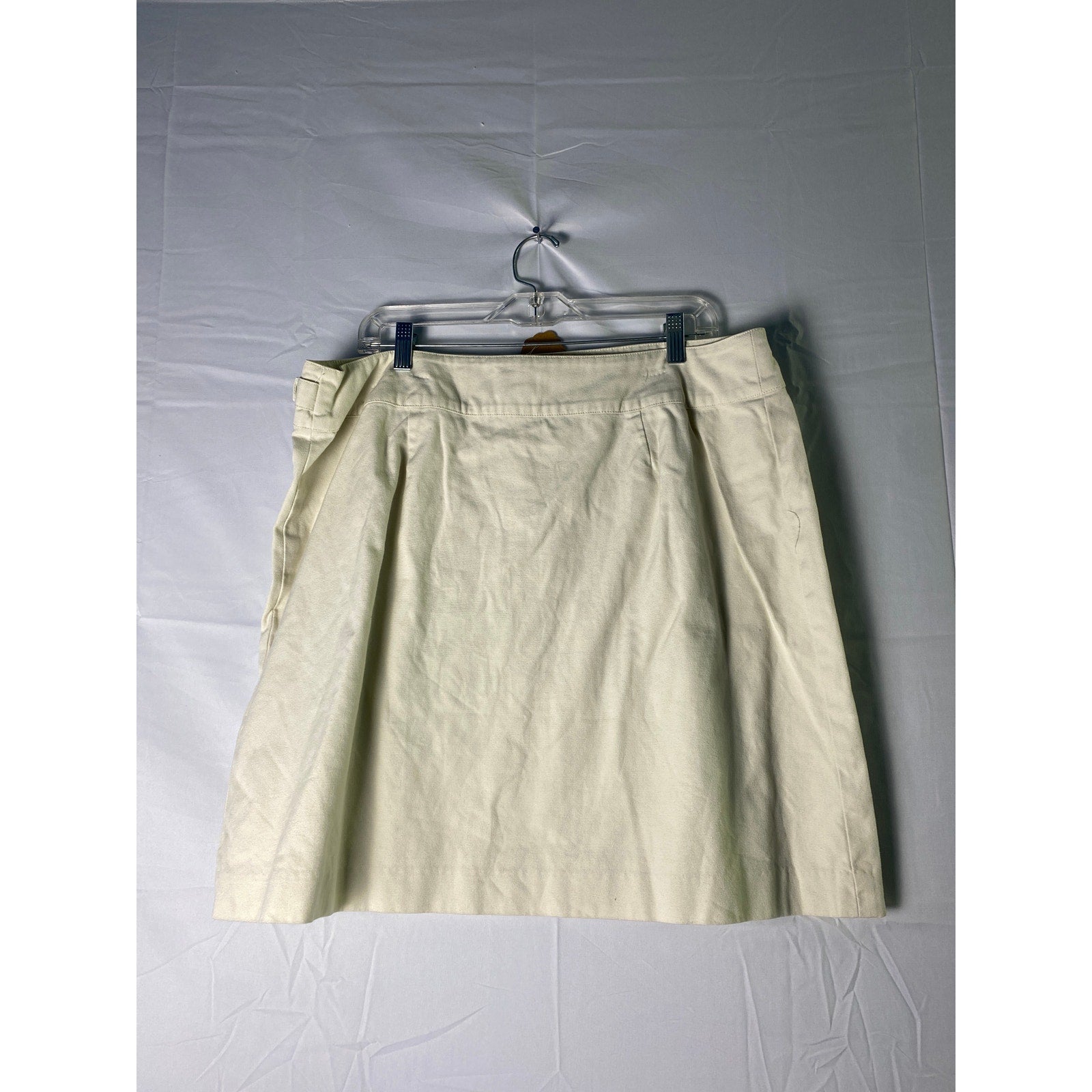 Talbots Straight Pencil Khaki Wrap Mini Skirt Women's Size XL
