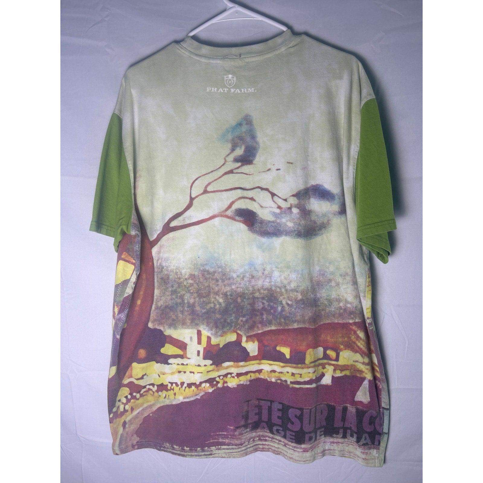Y2K Phat Farm Art Allover Print Short Sleeve Shirt Men's Size 2XL