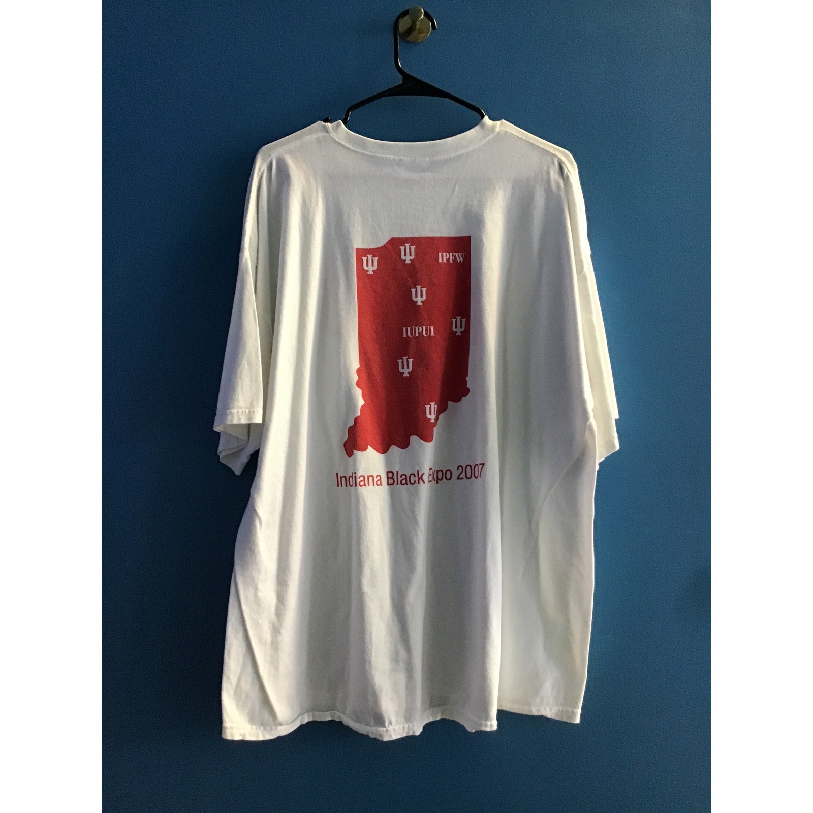 Gildan IU is EVEN HOTTER! Indiana Black Expo 2007! White T-shirt Men's Size 2XL