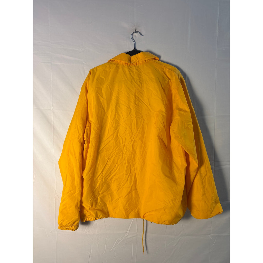 Vintage Birdie Yellow Elise Cow Embroidered Button Snap Nylon Bomber Jacket Women's Size Large