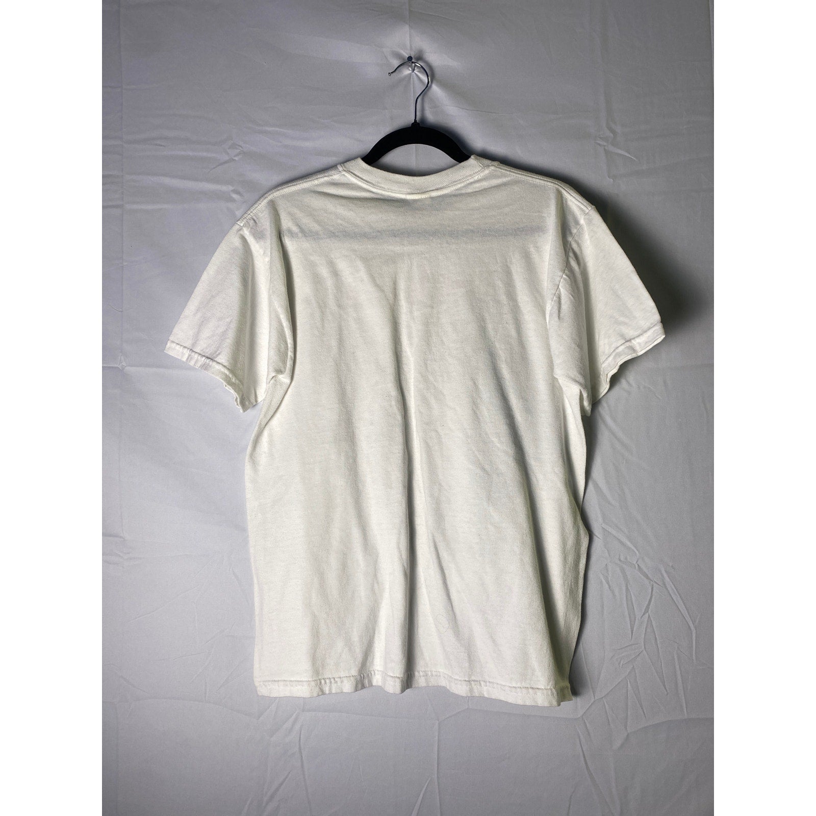 Jerzees The Hoosier Indianapolis State Map Print White T-shirt Men's Size Medium