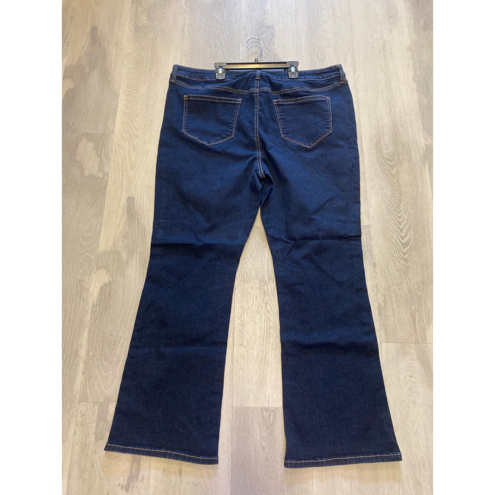 Evri Blue Denim Dark Wash Bootcut Jeans 5-Pockets Women's Plus Size 18W