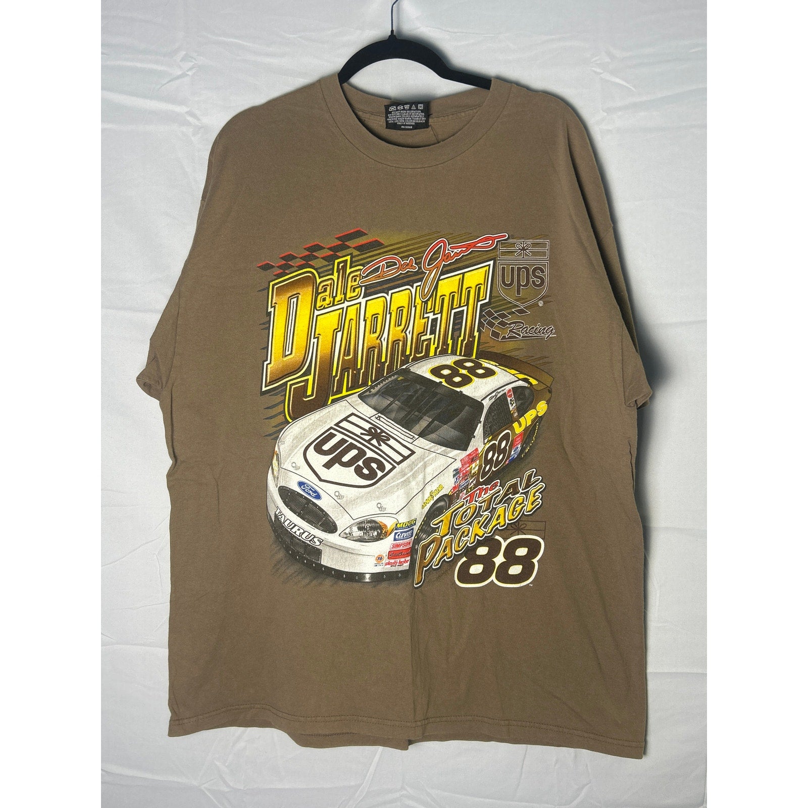 Vintage Chase Authentics Dale Jarrett 88 Total Package Double Print Shirt Large