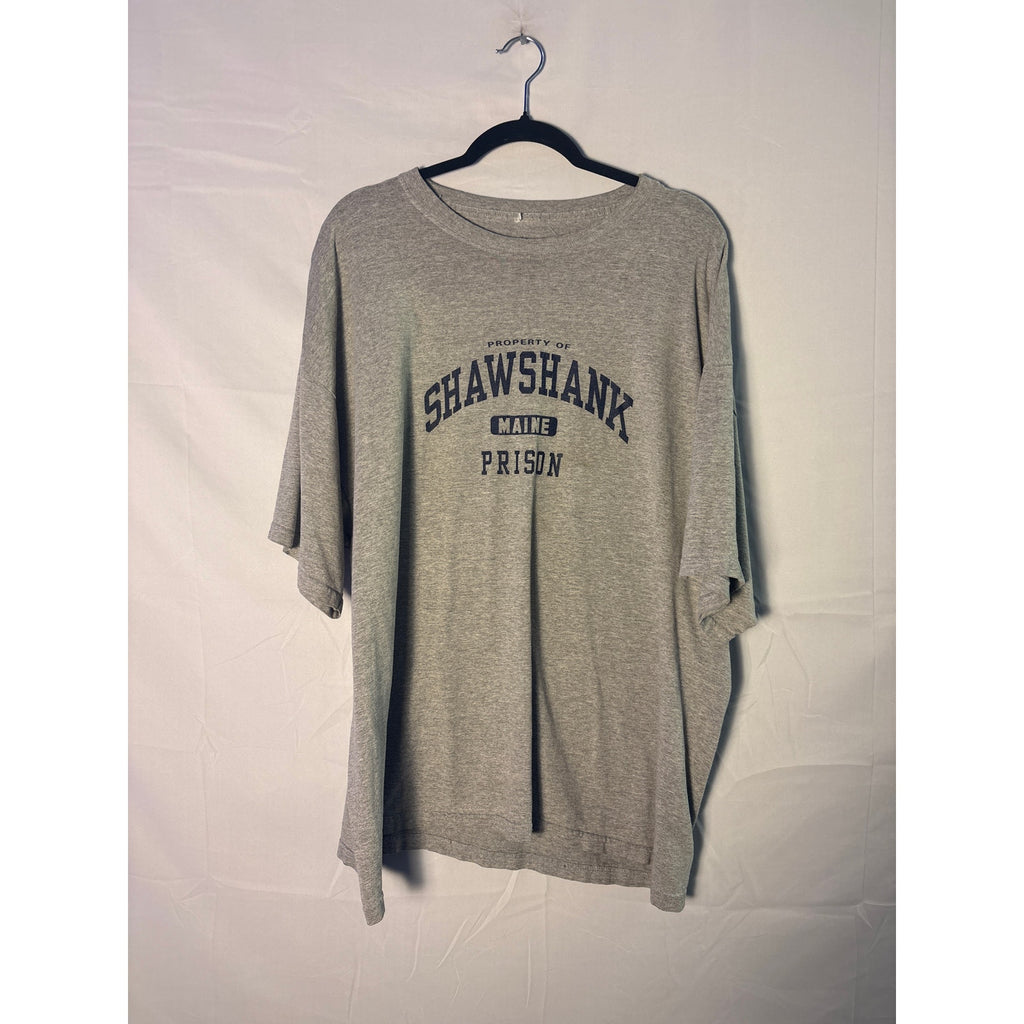 Property of Shawshank Maine Prison Tee Graphic Print Gray Shirt Men's Size 3XL