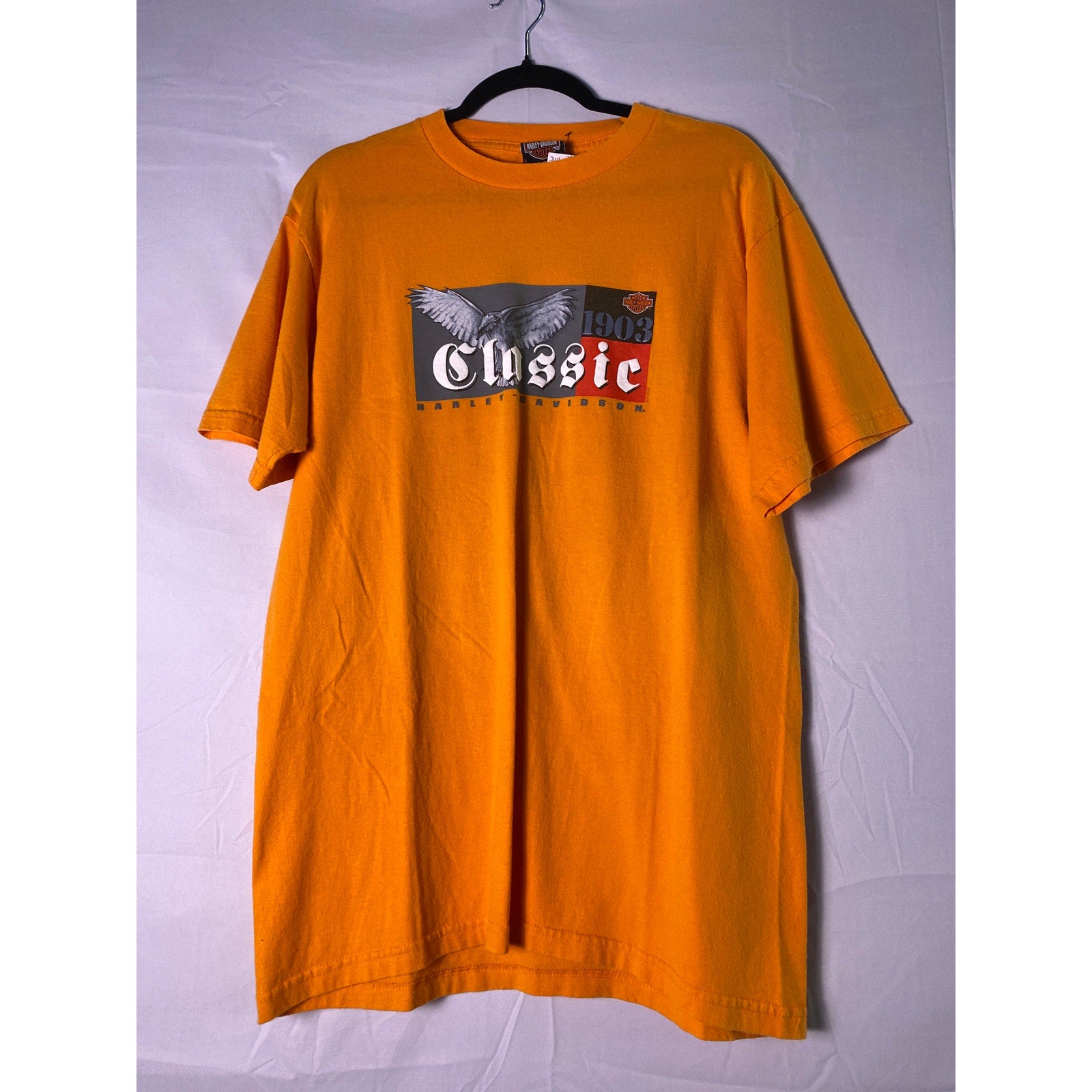 Harley Davidson 1903 Classic INDYWEST Plainfield, IN Orange Shirt Size Large