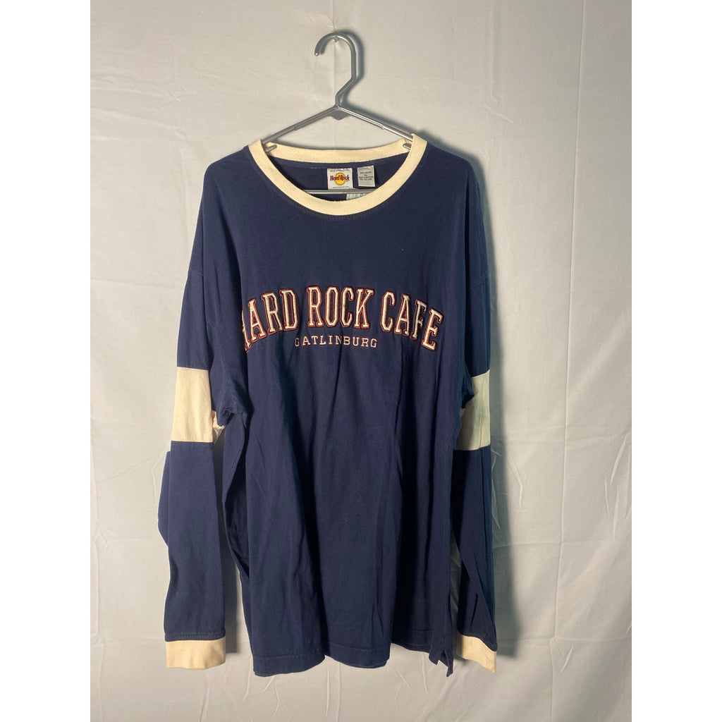 Hard Rock Cafe Gatlinburg Embroidered Shirt Long Sleeve Shirt Men's Size XL