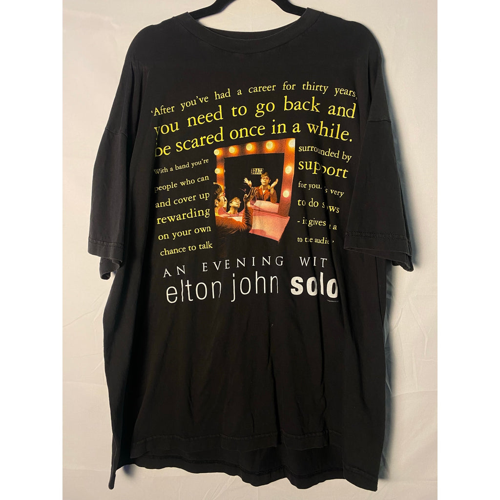 Vintage 1999 An Evening with Elton John SOLO Tour Graphic Shirt Men's Size XL