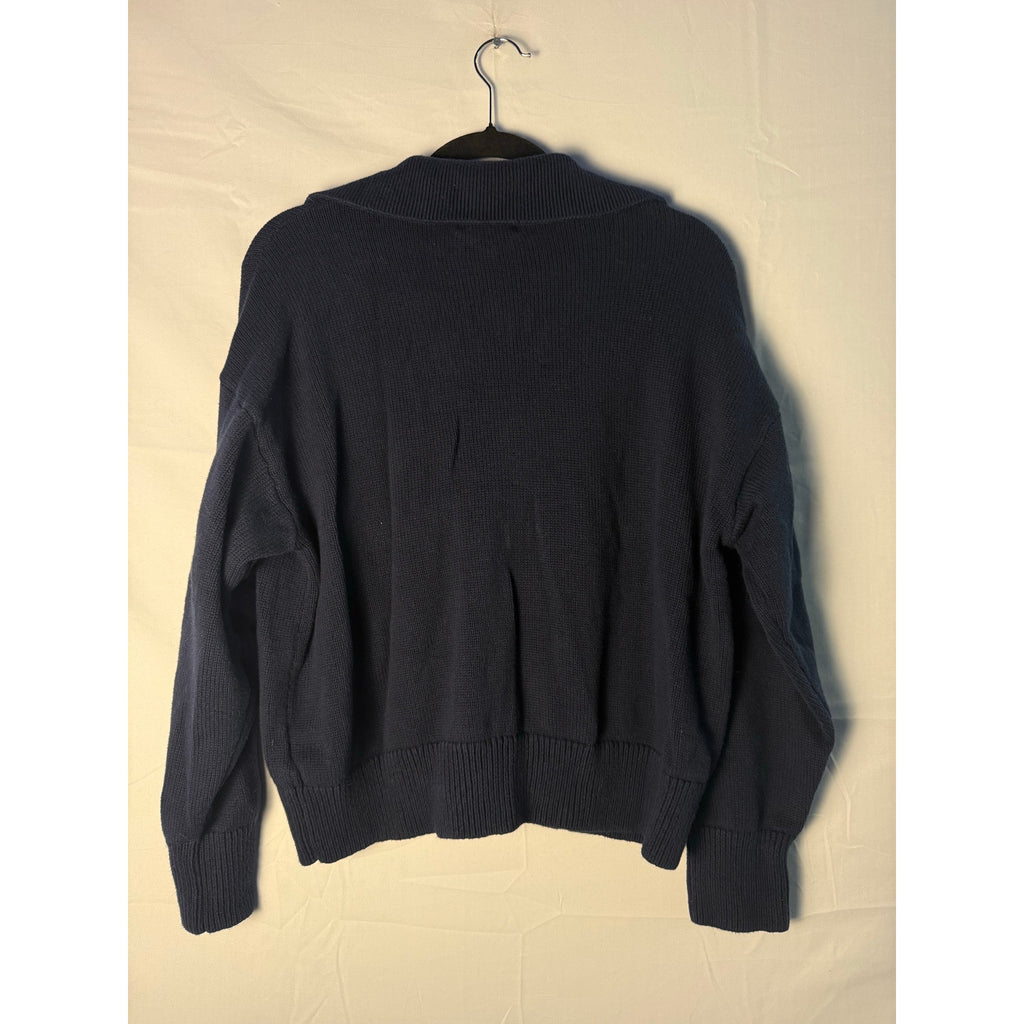 Old Navy Knit Collared Sweater Pullover Navy Blue Casual Women's Size Large