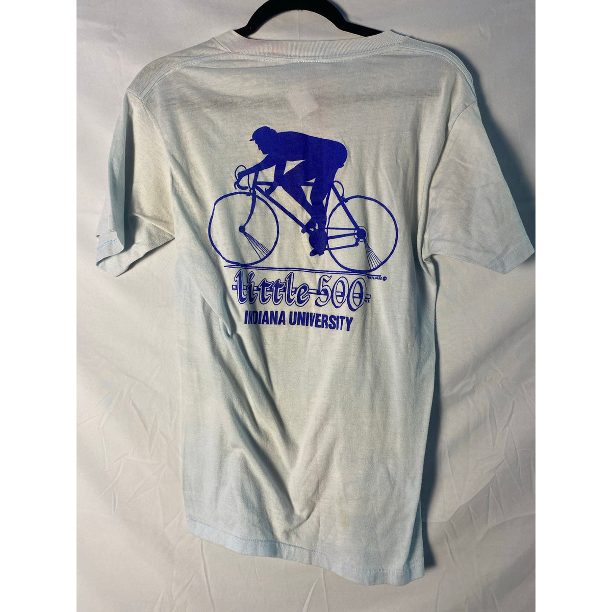 Vintage 1984 Little 500 Barn Party Sheer White Graphic Shirt Men's Size Medium