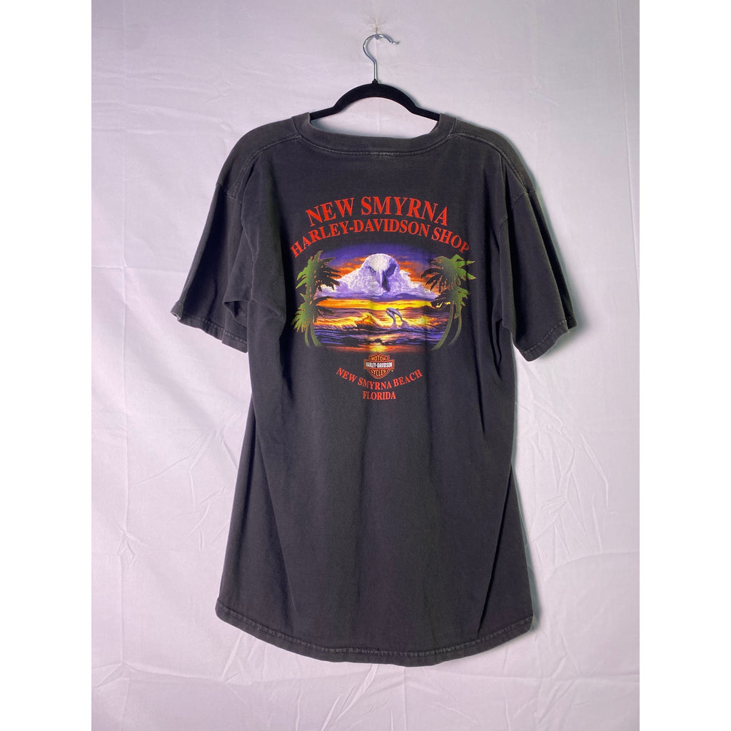 Harley Davidson Motorcycles Eagles New Smyrna Beach, Florida Black Shirt Mens XL