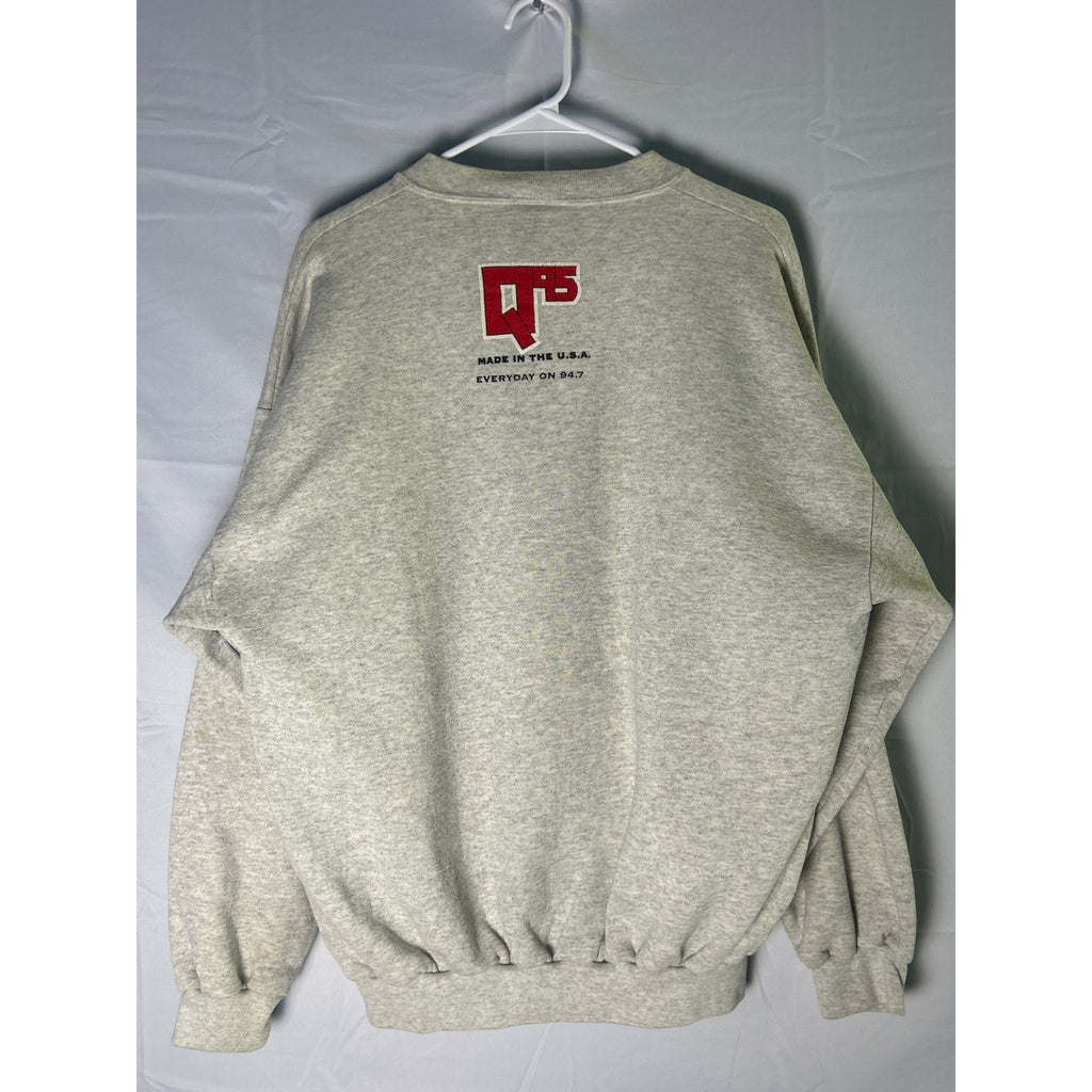 Vintage Logo 7 Bob & Tom Indianapolis, Indiana, Radio Station Gray Sweatshirt XL