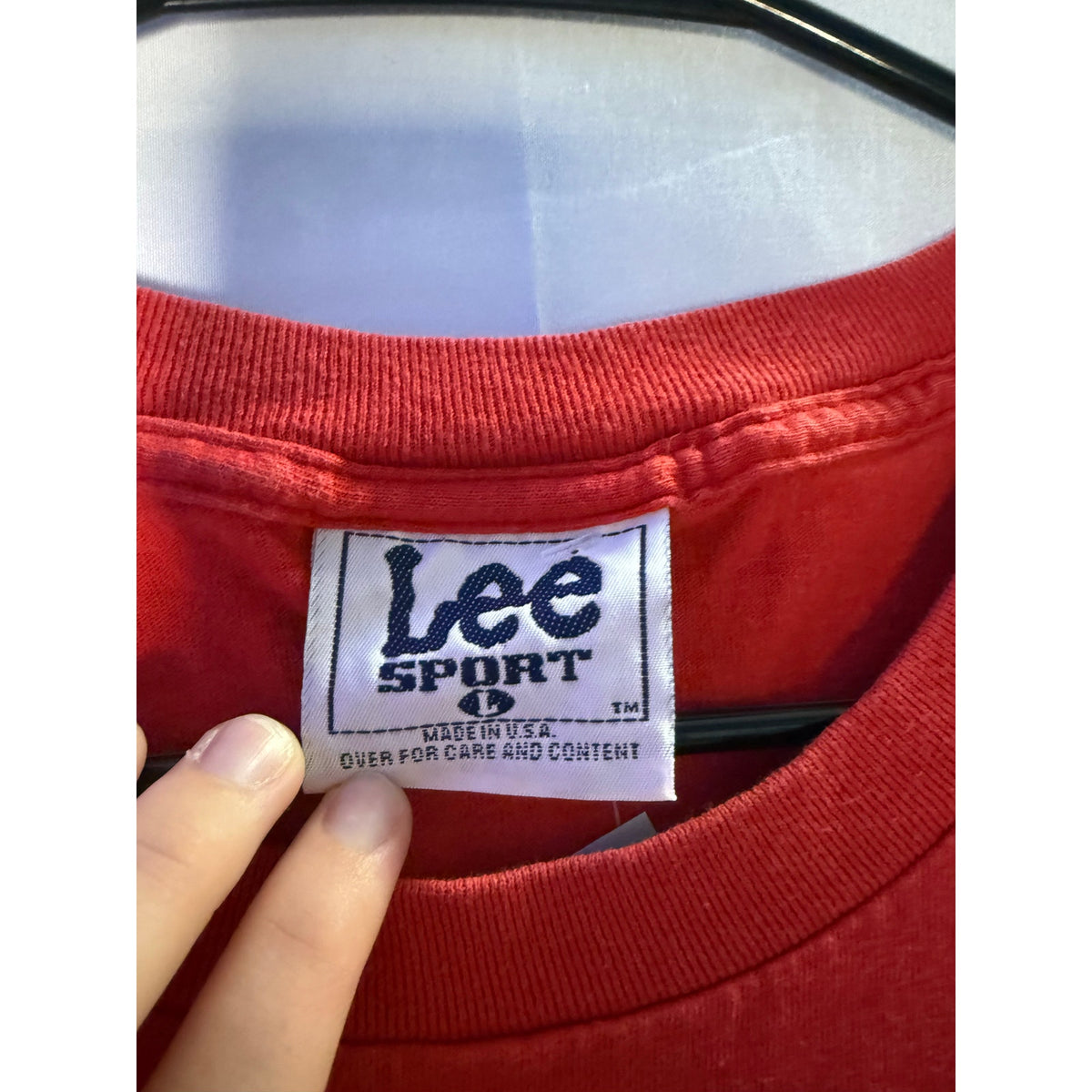 Vintage Lee Sport Detroit Red Wings Hockey Graphic Shirt Men's Size Large