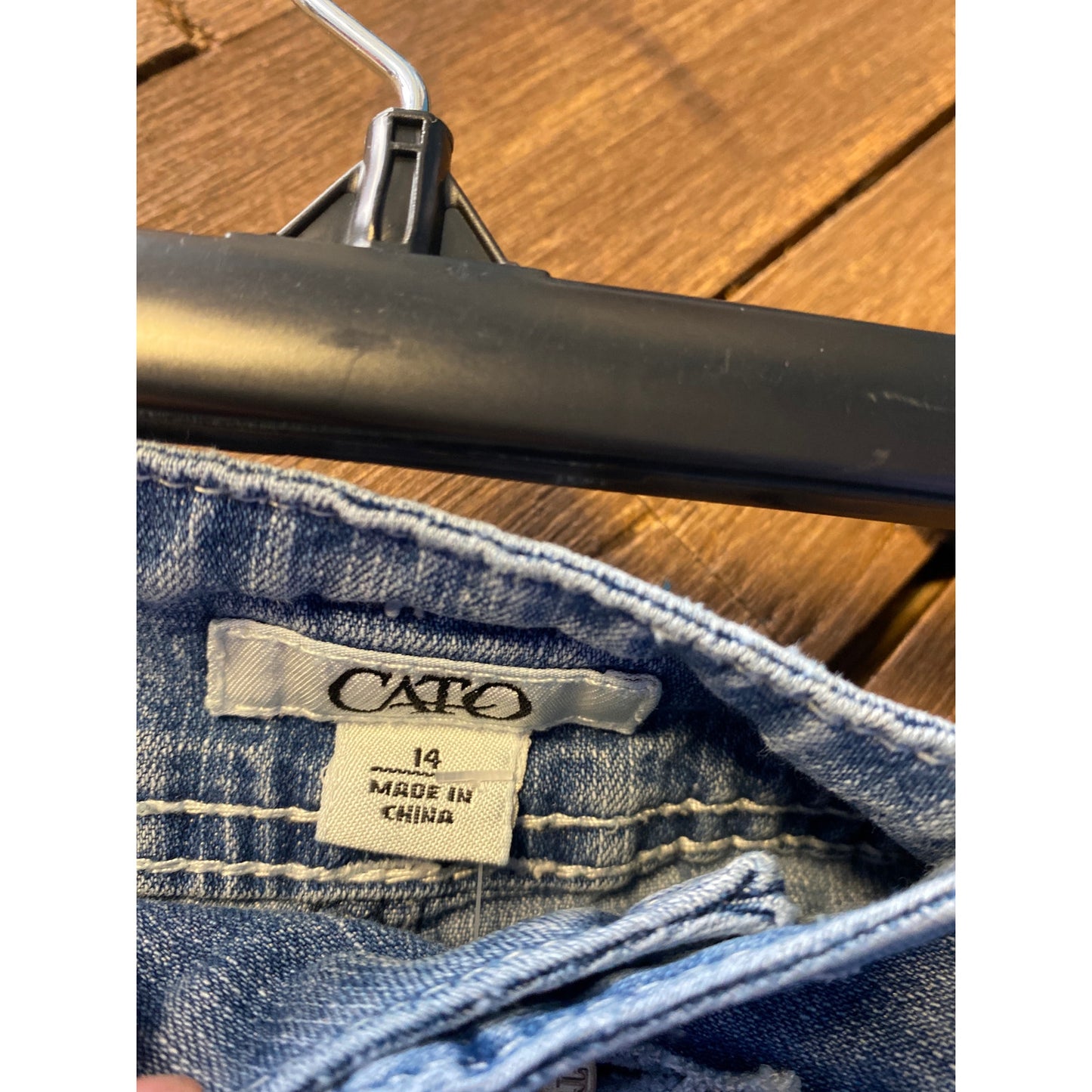 Y2K Cato Blue Denim A-line Midi Skirt Back Slit Women's Size 14 Waist: 36"
