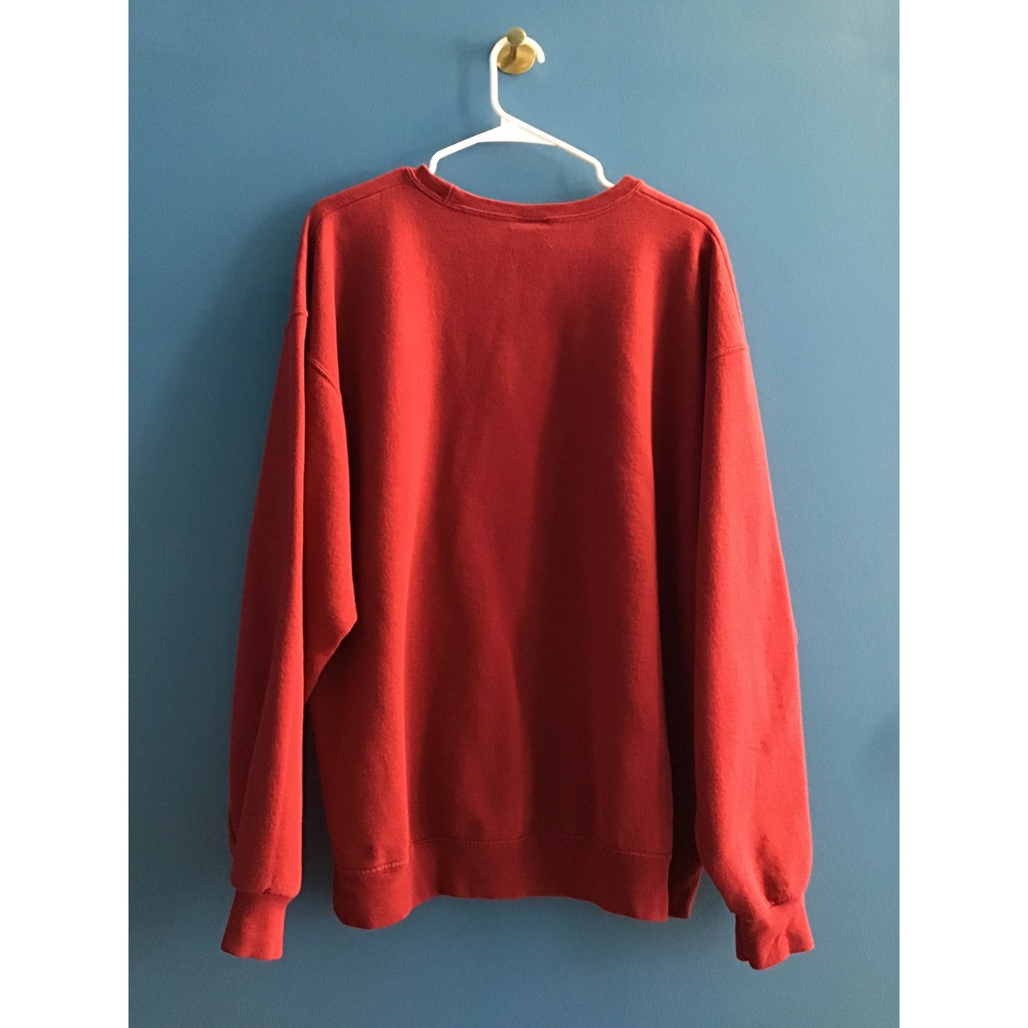Y2K Jerzees INDIANA IU Print Crew Neck Red Pullover Sweatshirt Women's Size XL