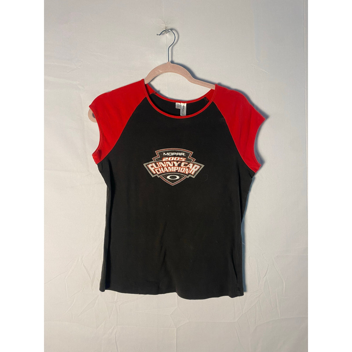 District Threads 2005 MOPAR Funny Car Champion Black Red Shirt Women's Size XL