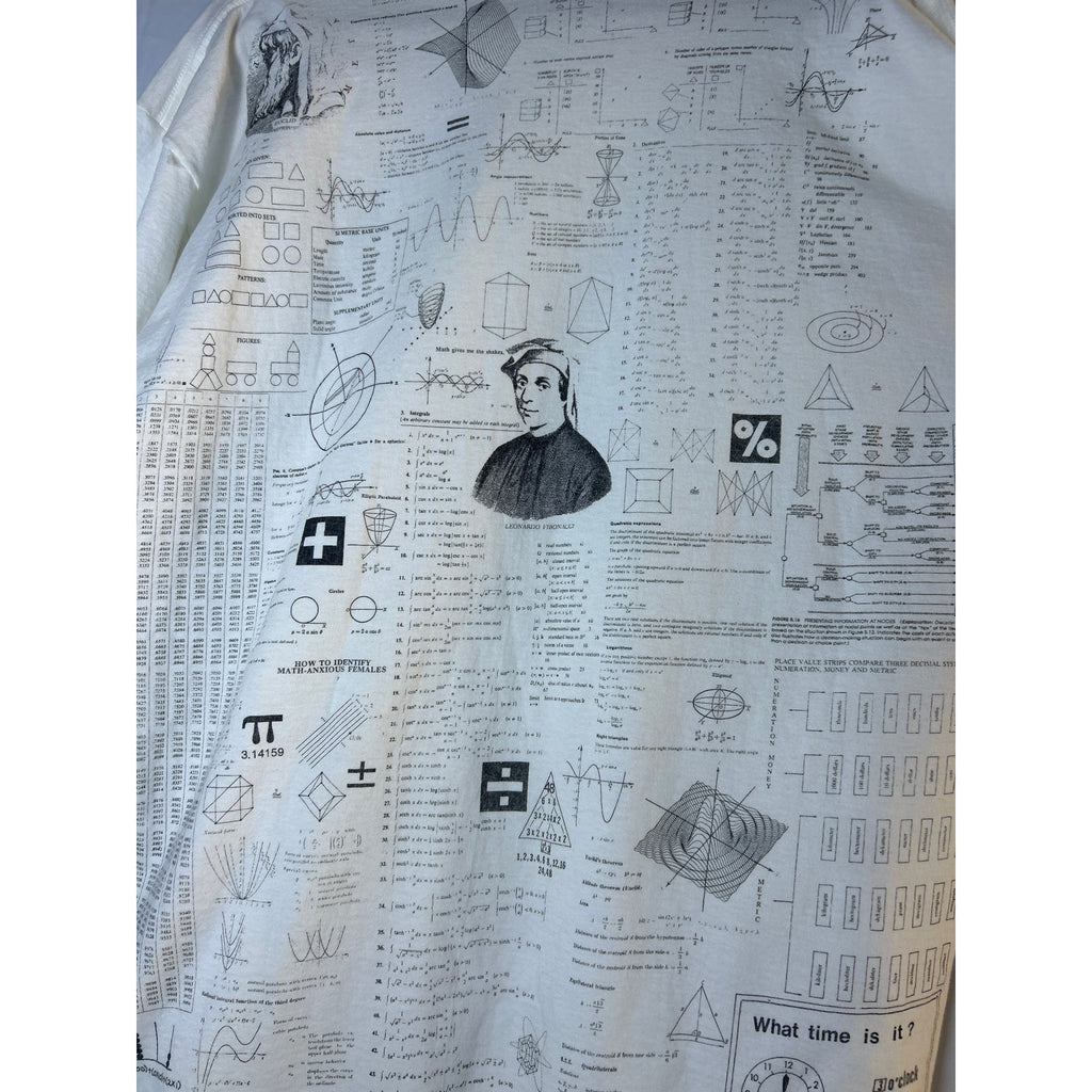 SOFFE Math Hurts Test Answer Short Sleeve White Black T-shirt Size XL