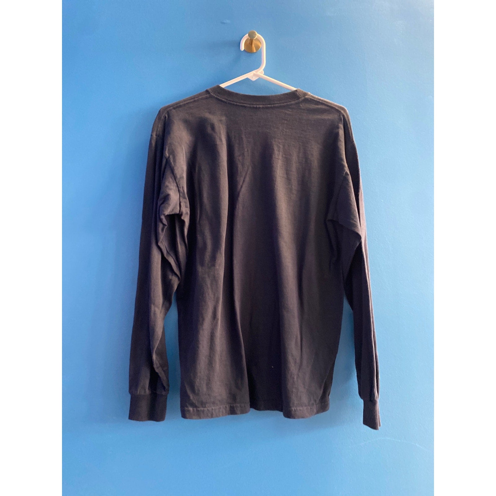 Gildan NFL Dallas Cowboys Graphic Print Black Long Sleeve Shirt Mens Size Medium