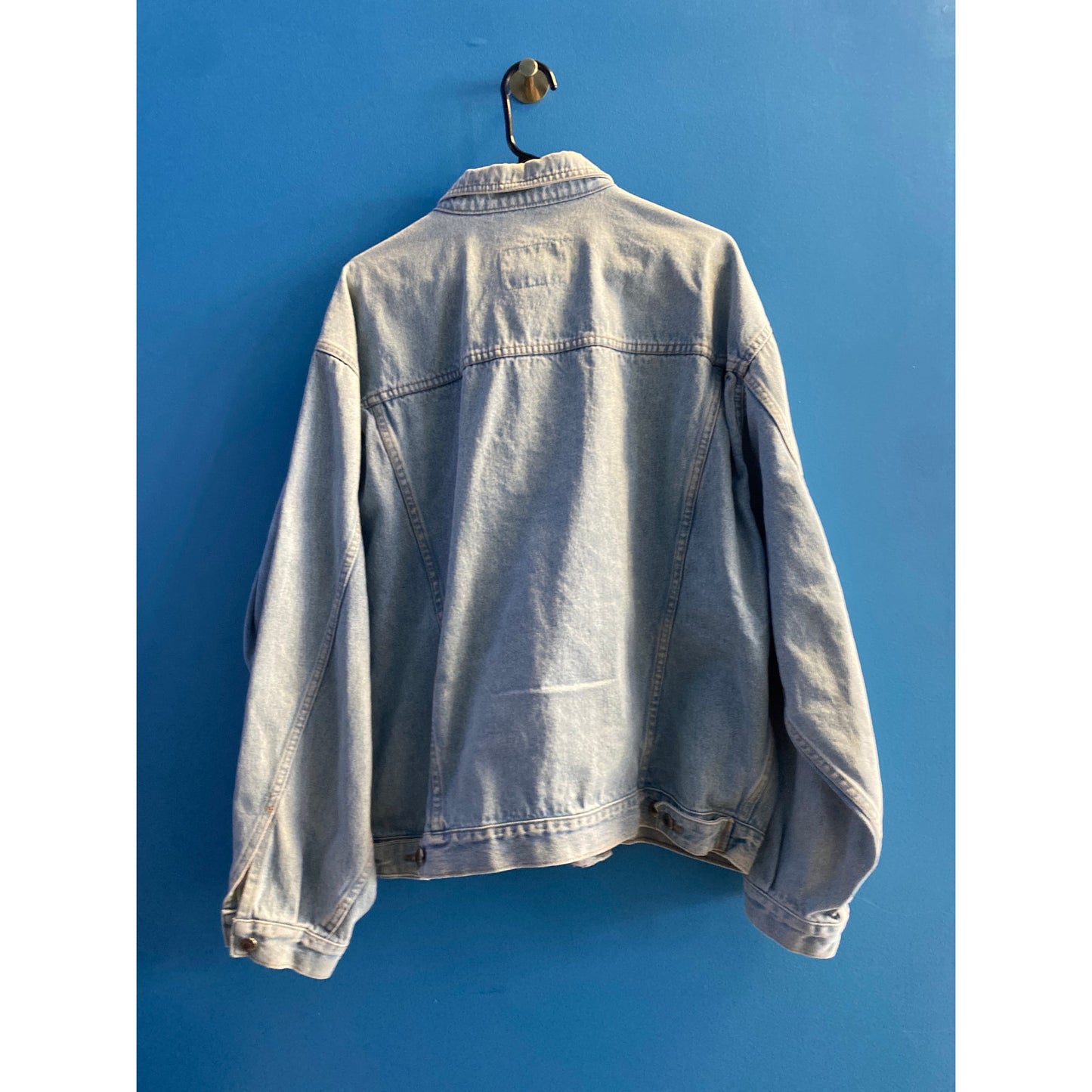 Bugle Boy Blue Jean Light Wash Button Up Jacket Chest Pockets Men's Size XL