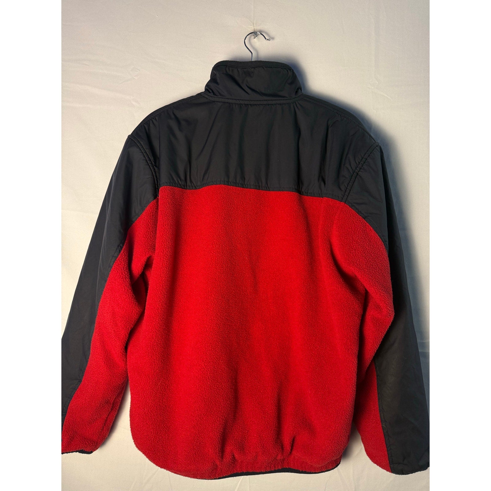 POLO GOLF Ralph Lauren Red Navy Full Zip Collar Jacket Fleece Men's Size Medium