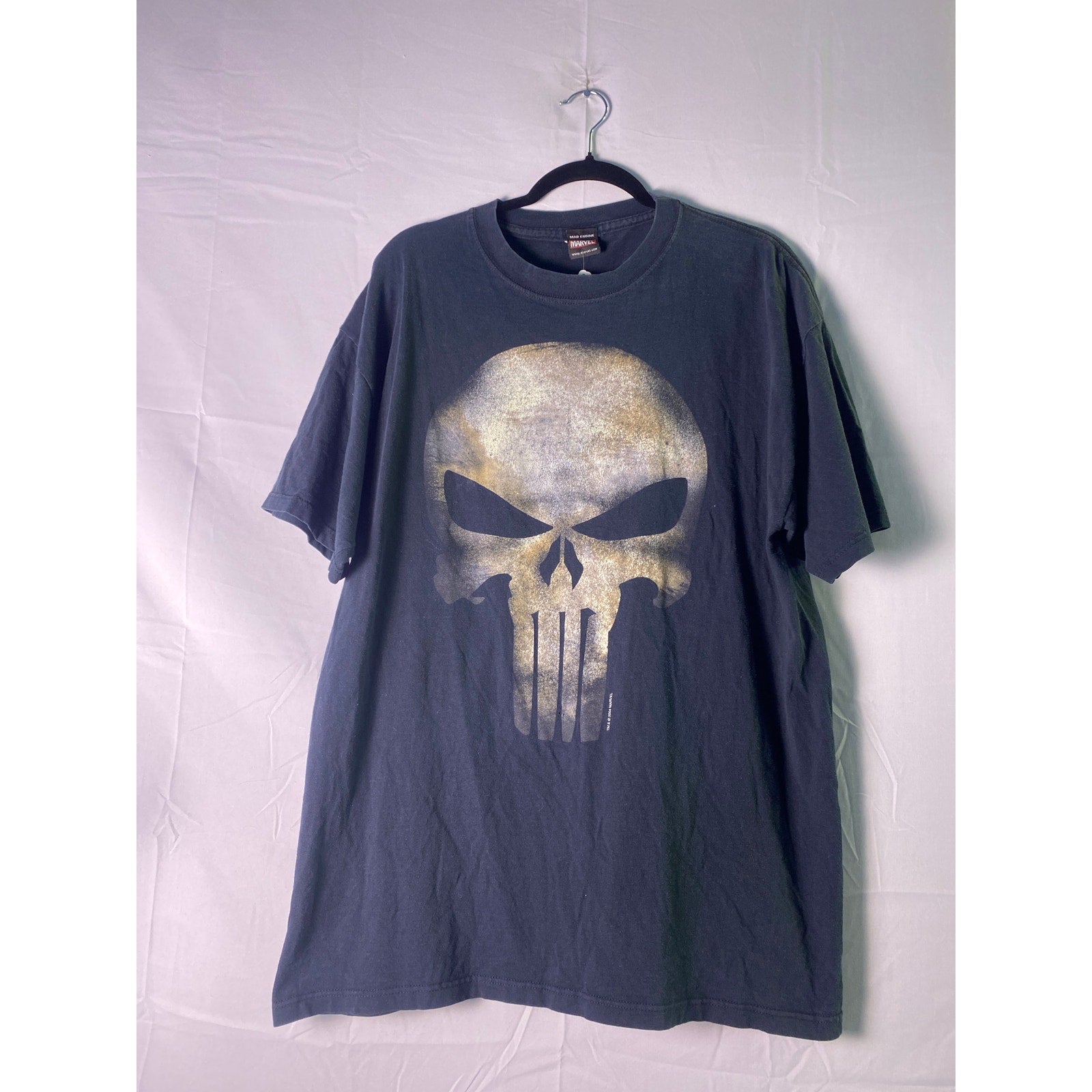 Vintage Mad Engine Marvel The Punisher Black T-Shirt Men's Size XL