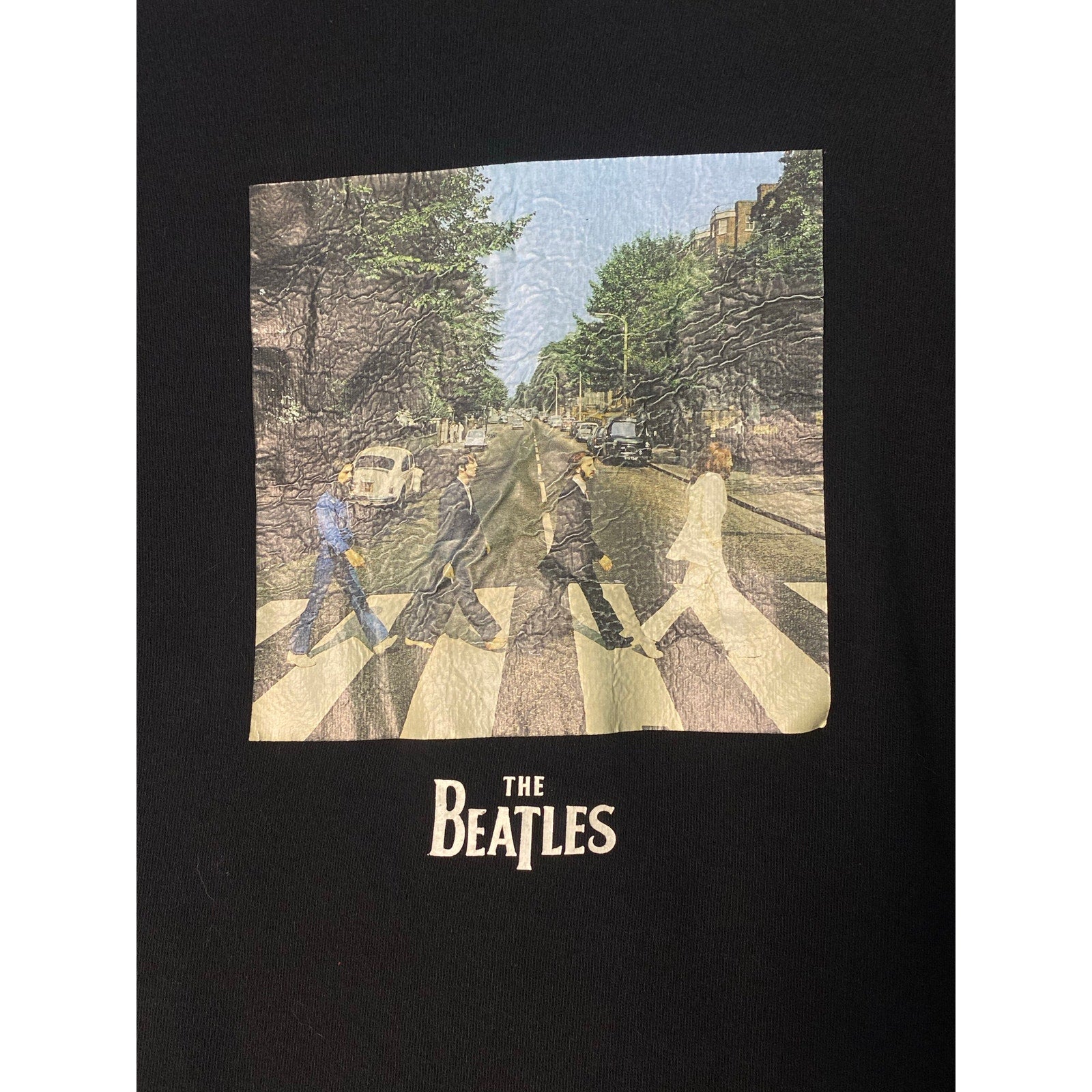 2005 Beatles Abbey Road Graphic Baby Tee Black Shirt Women's Size Petite XS