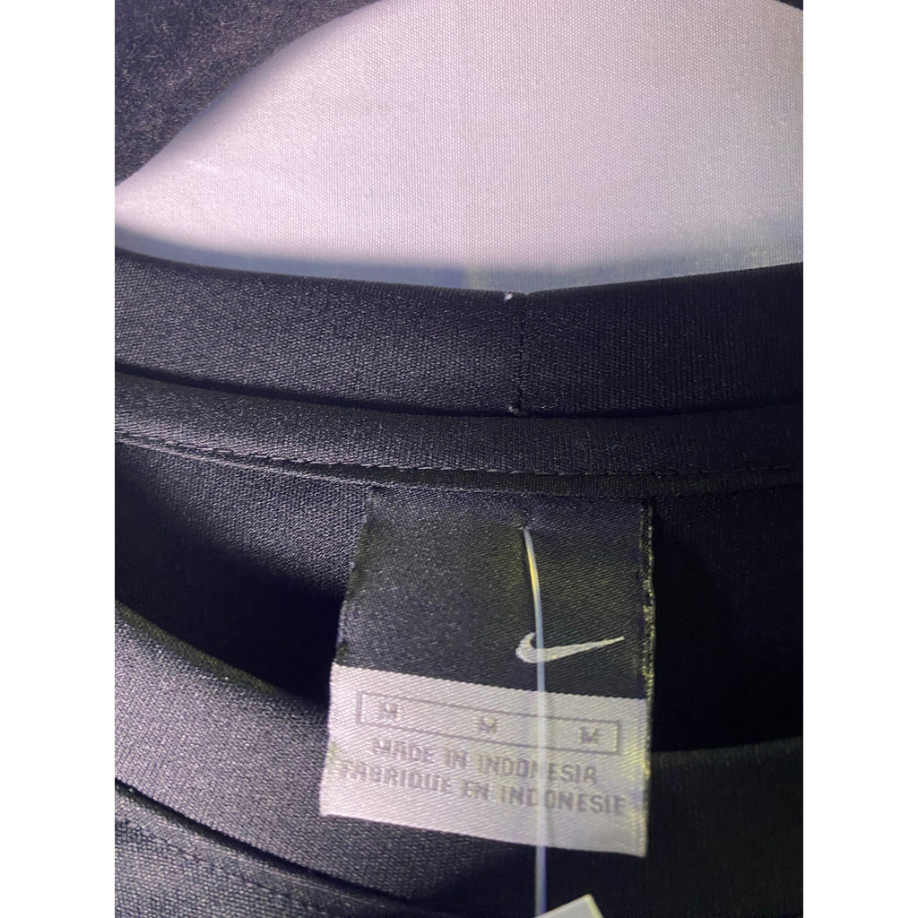 Y2K Nike Center Badge Black Tee Soccer Training Shirt Men's Size Medium