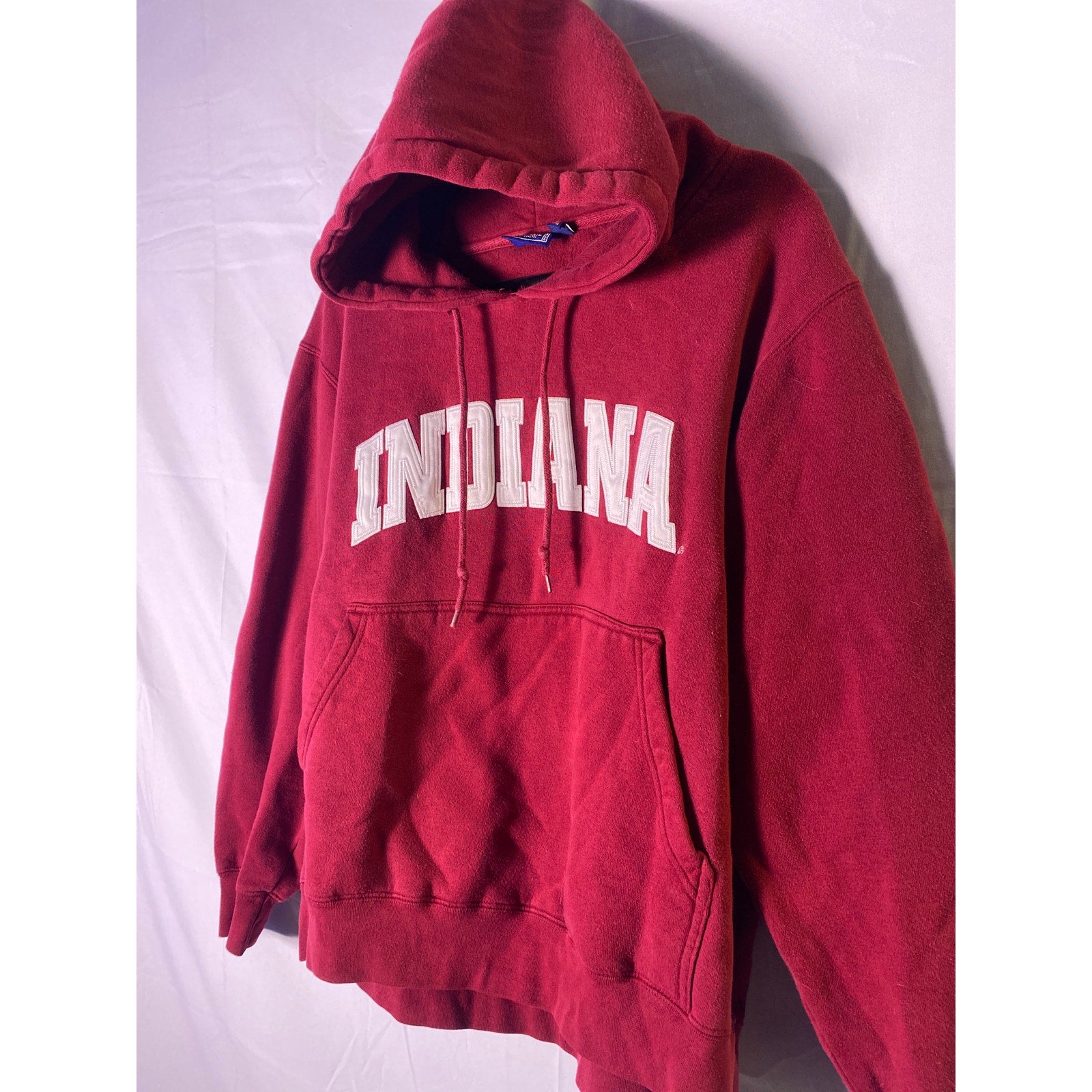 Indiana Embroidered Red Hoodie