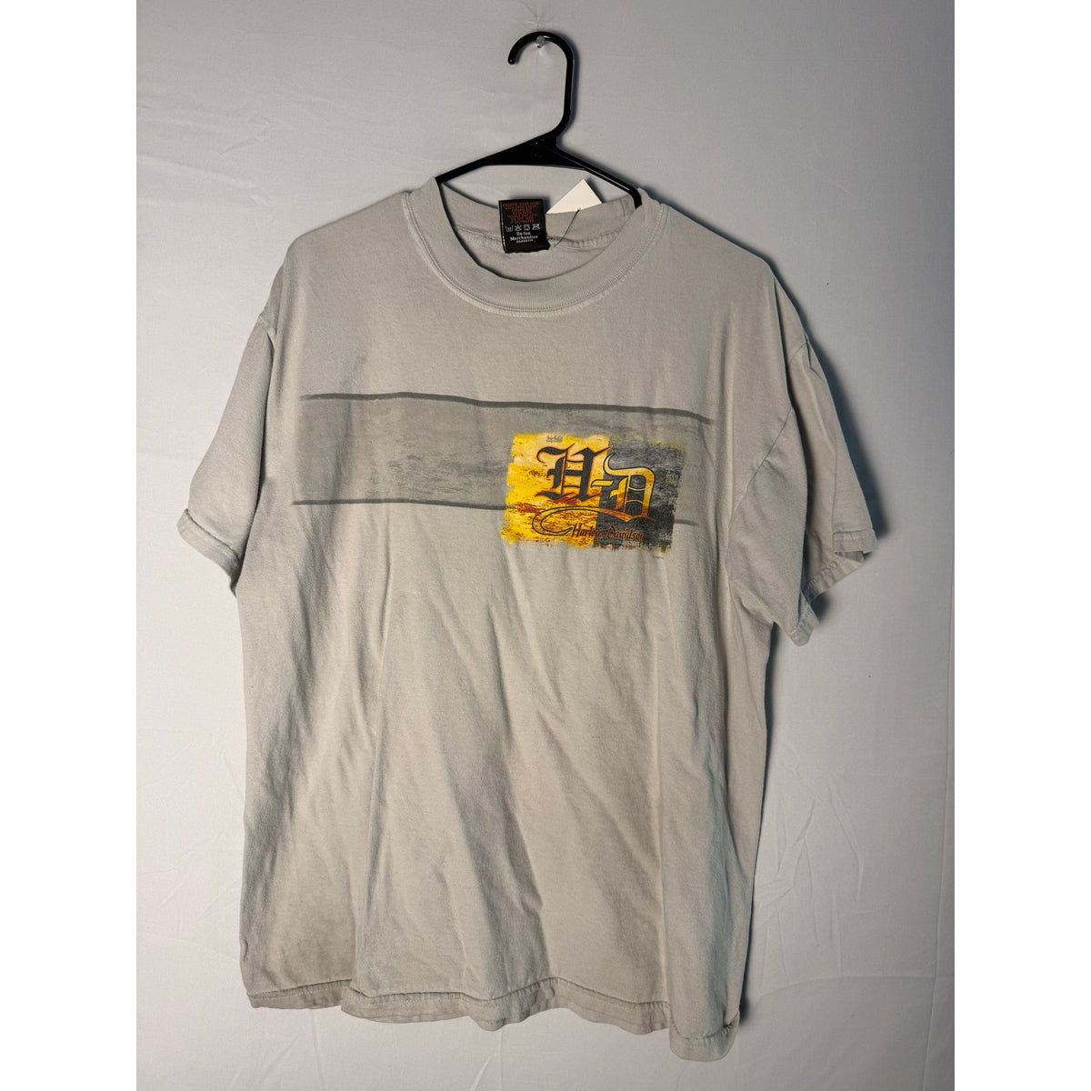 Harley Davidson WOLVERINE Clinton Township, MI Graphic Print Gray Shirt Large&nbsp;
