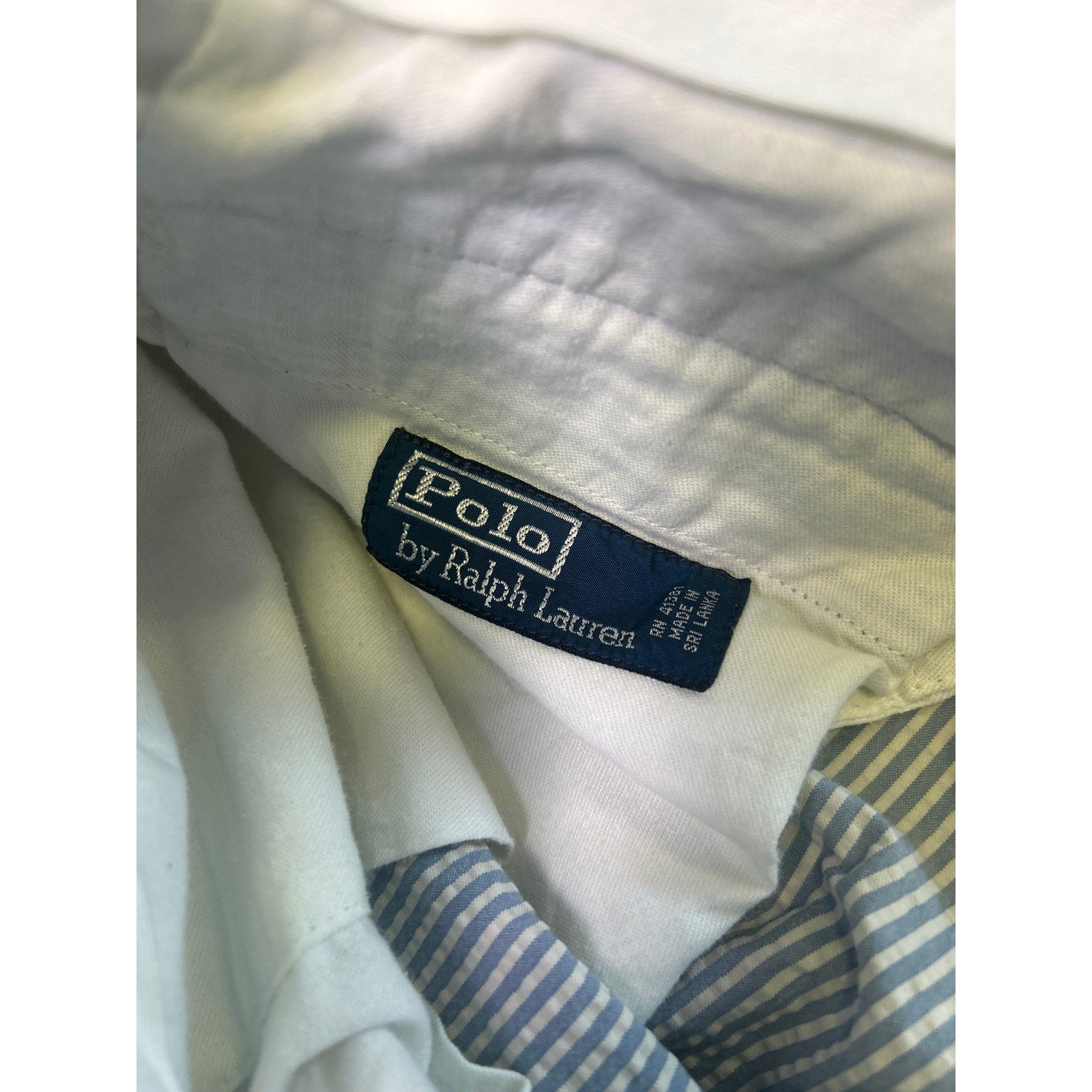 Polo by Ralph Lauren Blue White Striped Chino Shorts Men's Size 42