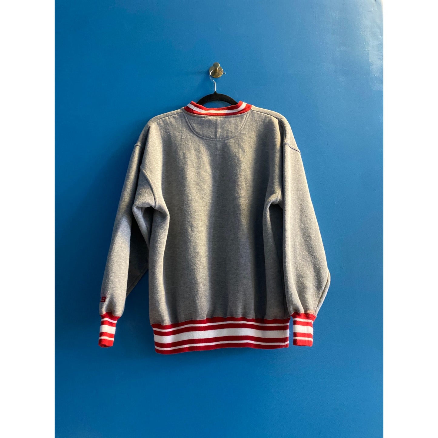 Crable Sportswear INDIANA Hoosiers Crew Neck Gray Red Varsity Sweatshirt Medium