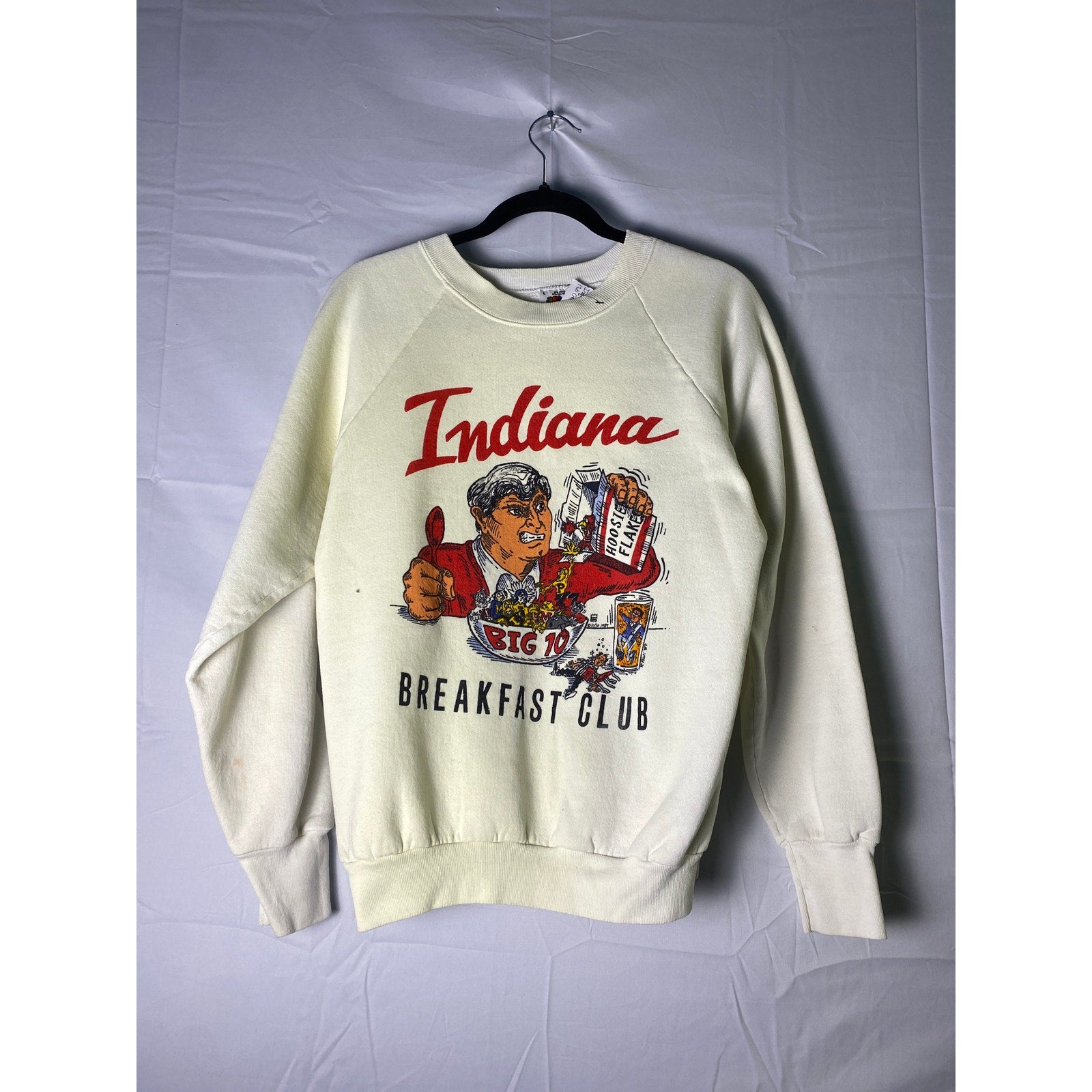 Fruit of the Loom INDIANA Big 10 Breakfast Club Crewneck Sweatshirt Women Large