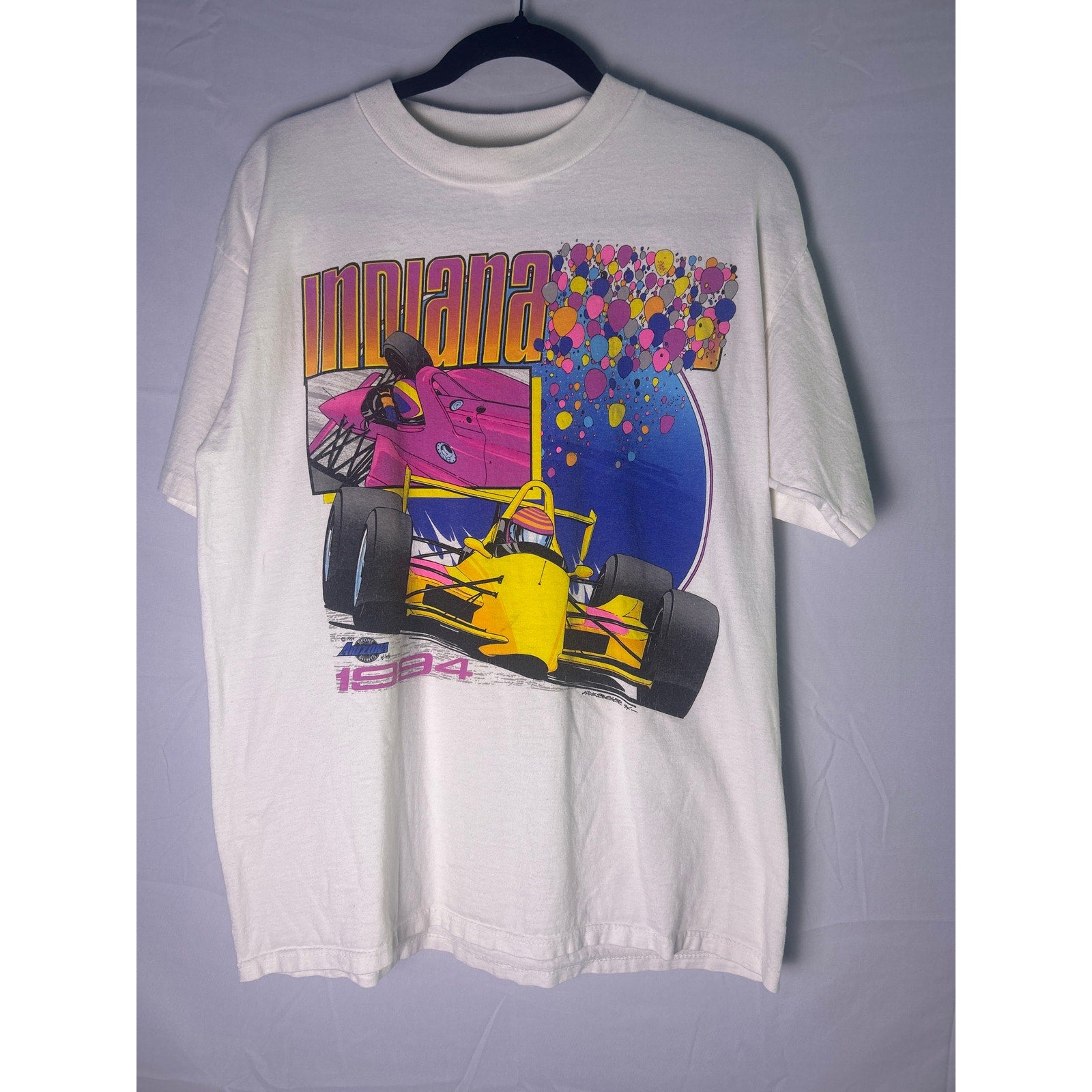 Vintage INDIANA Motorspeedway CLASS OF 94 Fastest Field in History White Shirt L
