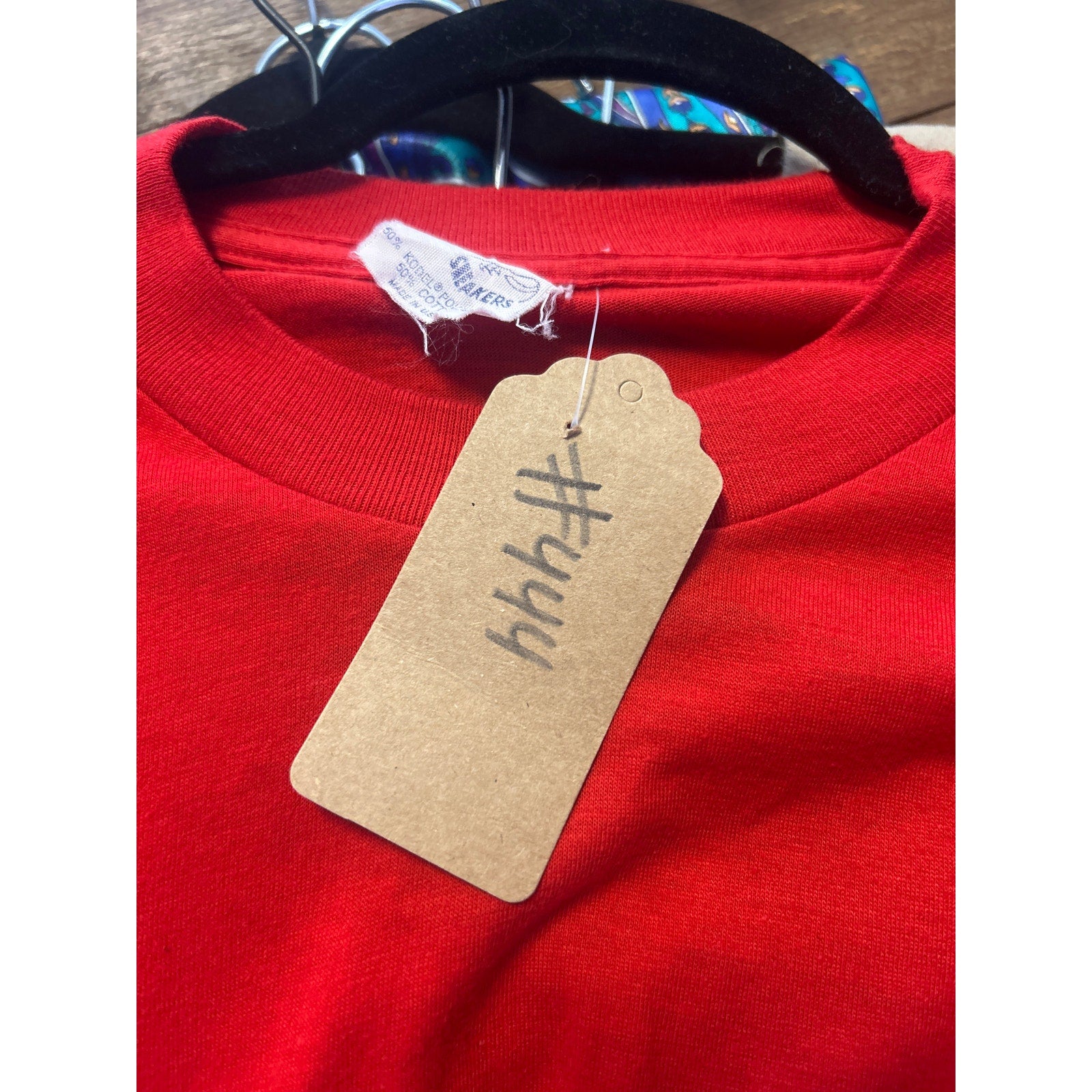 60s/70s Vintage Kitchen Aid WFMS Print Red T-shirt Men's Size Medium
