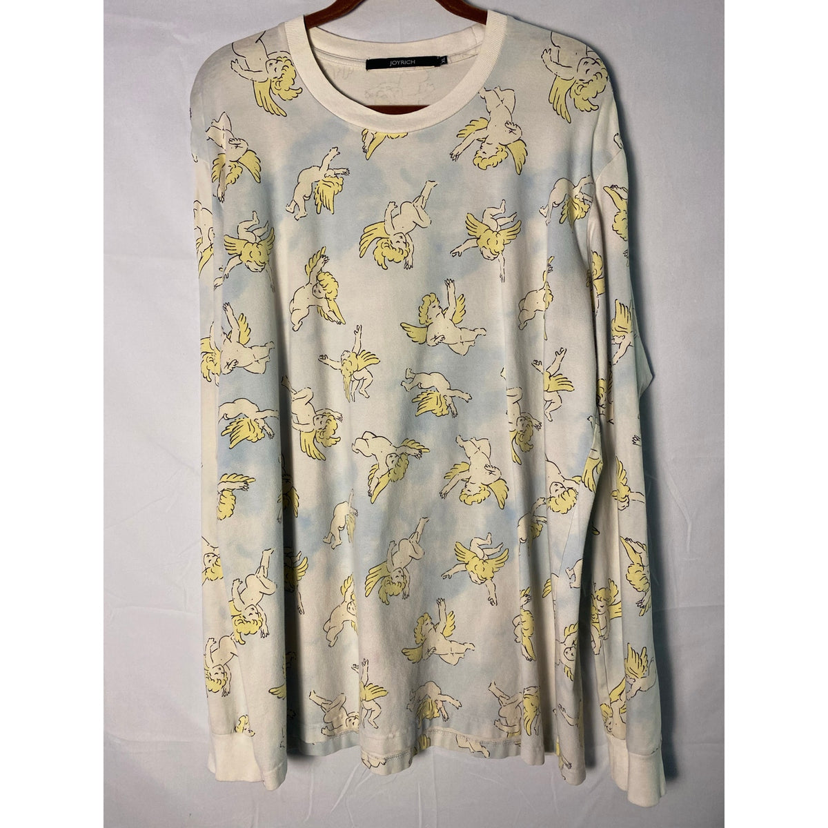 Joyrich Risen Sky Angel Cherub Long Sleeve Shirt Lightweight Women's Size XL
