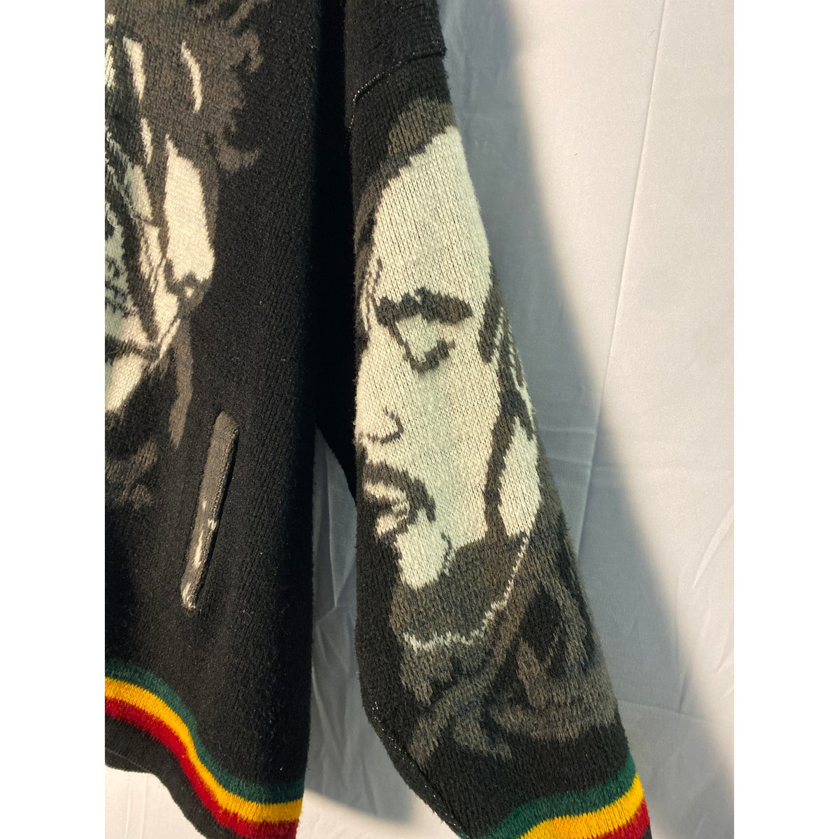 Bob Marley Knit Full Zip Hoodie Sweatshirt Men's Size XL-2X