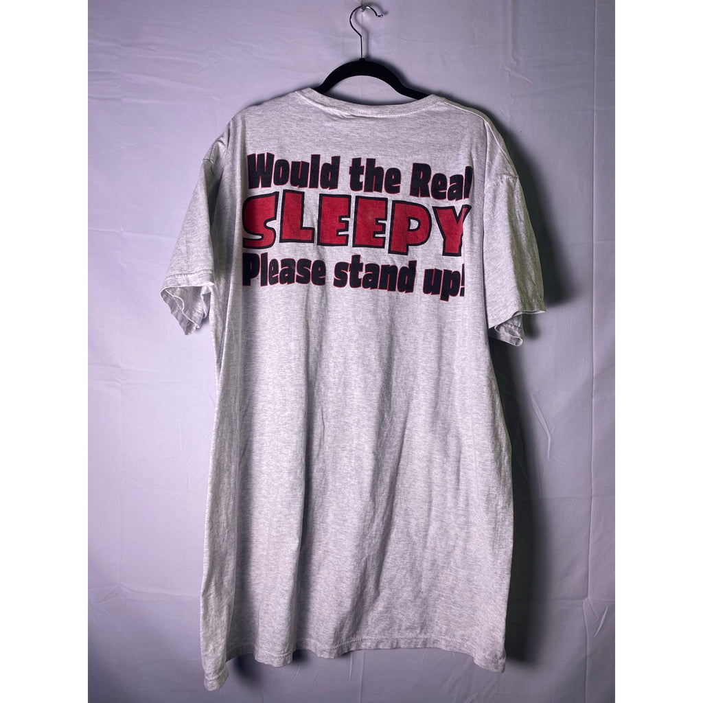 Walt Disney Would the Real SLEEPY Please stand up! Snow White 7 Dwarfs Shirt OS