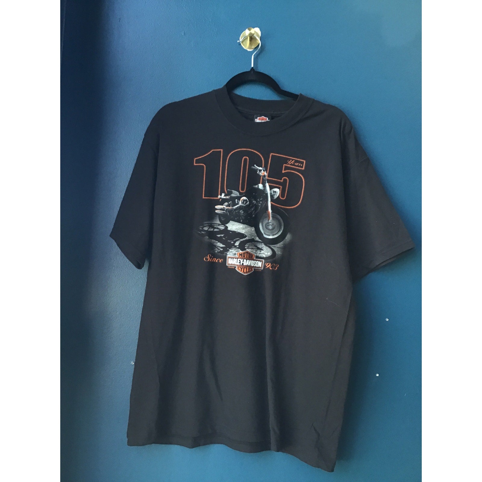 Harley Davidson 105 years Indywest H-D Plainfield, IN Black Shirt Men's Large
