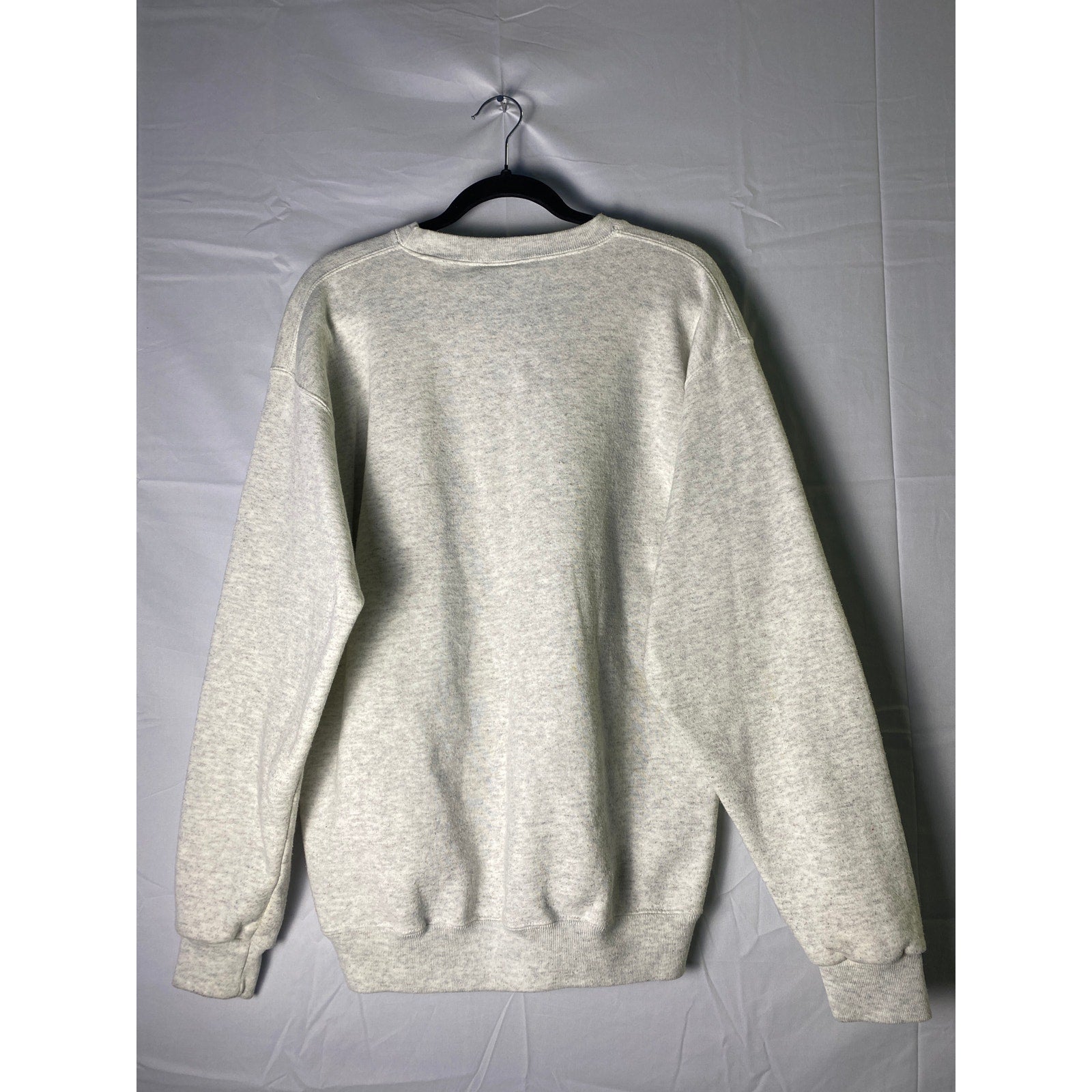 Vintage 90s Big Print IU Indiana University Gray Crewneck Sweatshirt Men's Large