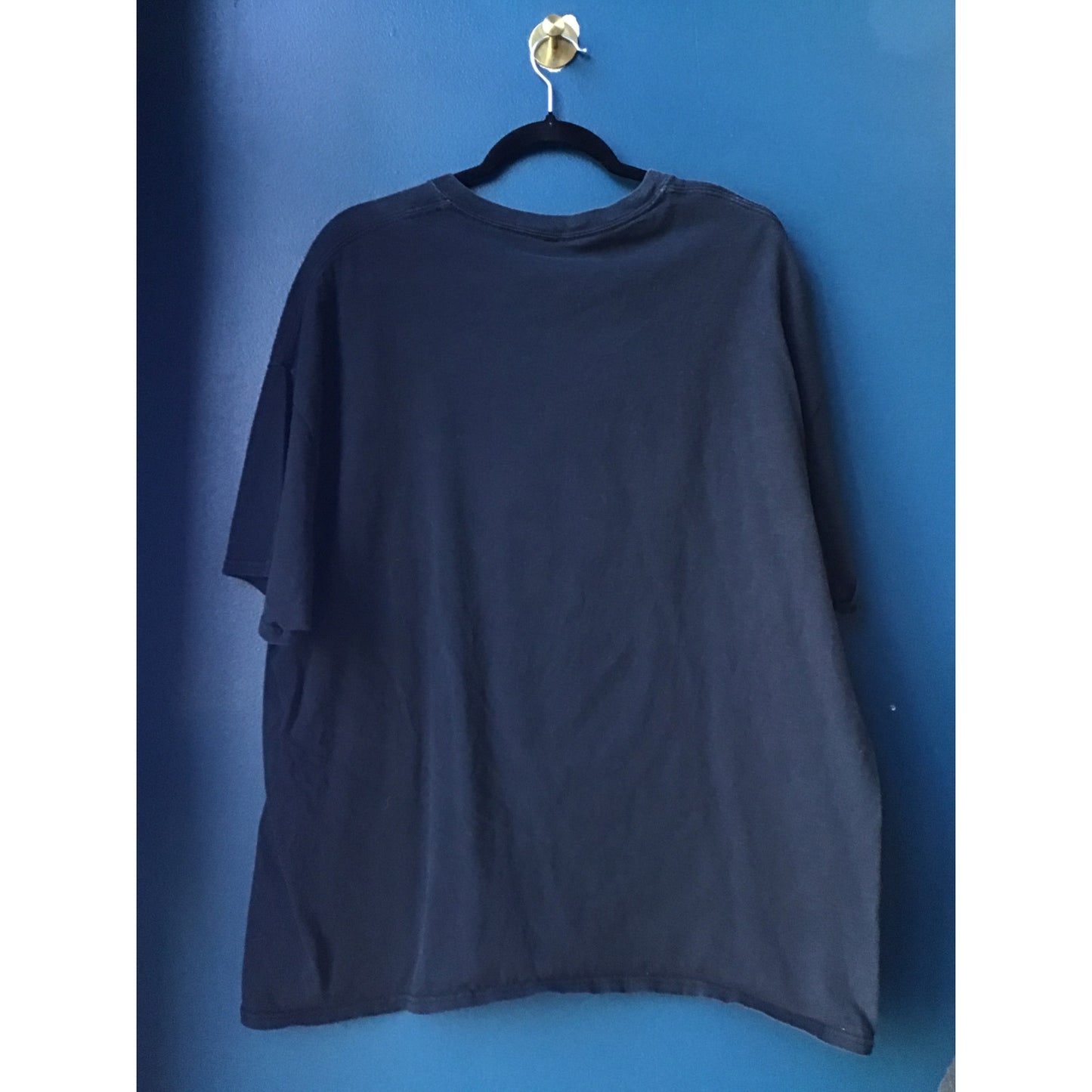 Vintage Wolf Shirt Black Blue Graphic Print Two Face Light & Dark Men's XL-2XL