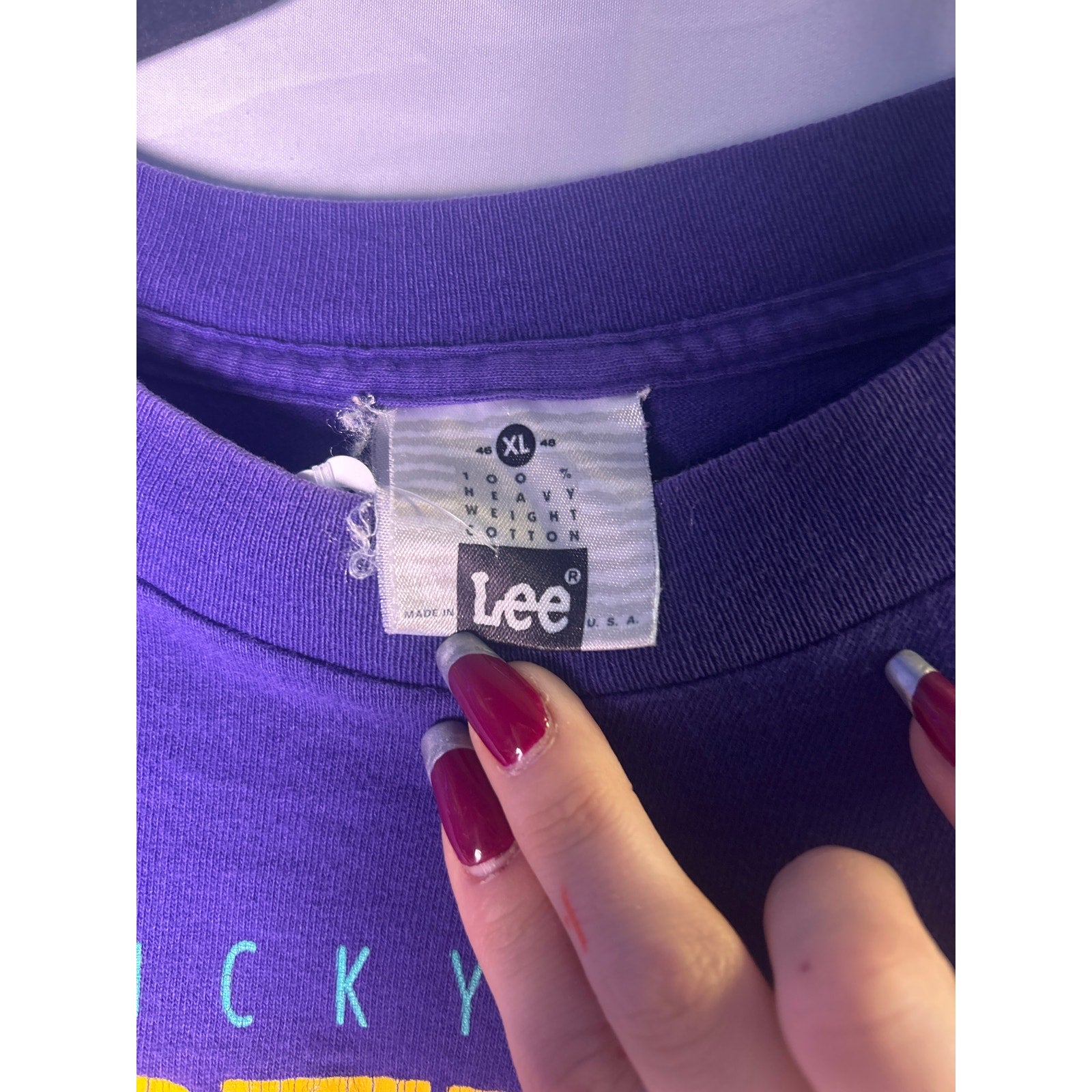 Lee KENTUCKY DERBY FESTIVAL Graphic Print Purple T-shirt Women's Size XL