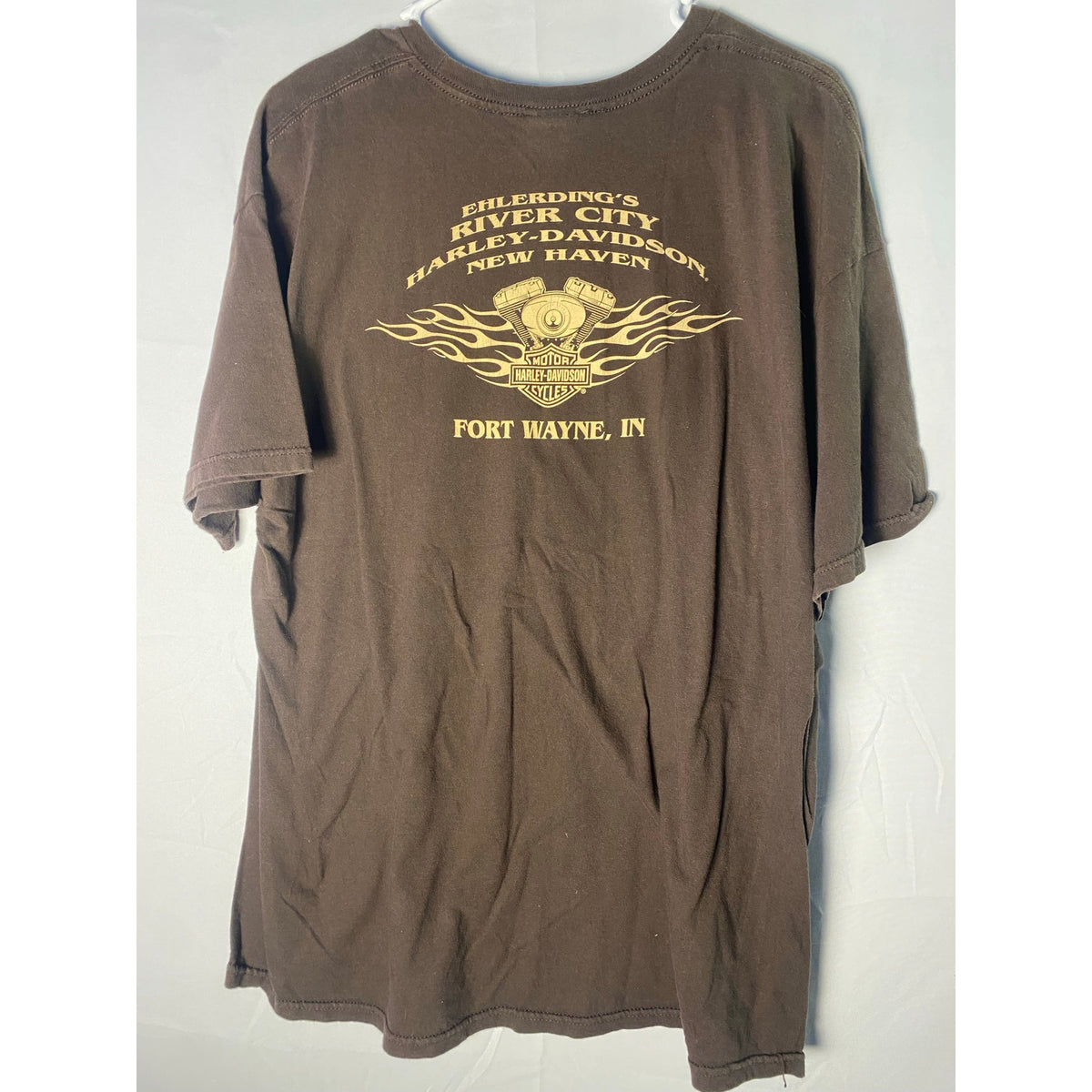 Harley Davidson Ehlerding's River City Fort Wayne, IN Brown Shirt Men's XL/2XL?