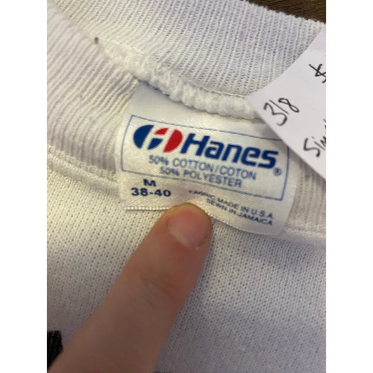 Hanes Simply the Best! IU Indiana Hosiers! White Crewneck Sweatshirt Mens Medium
