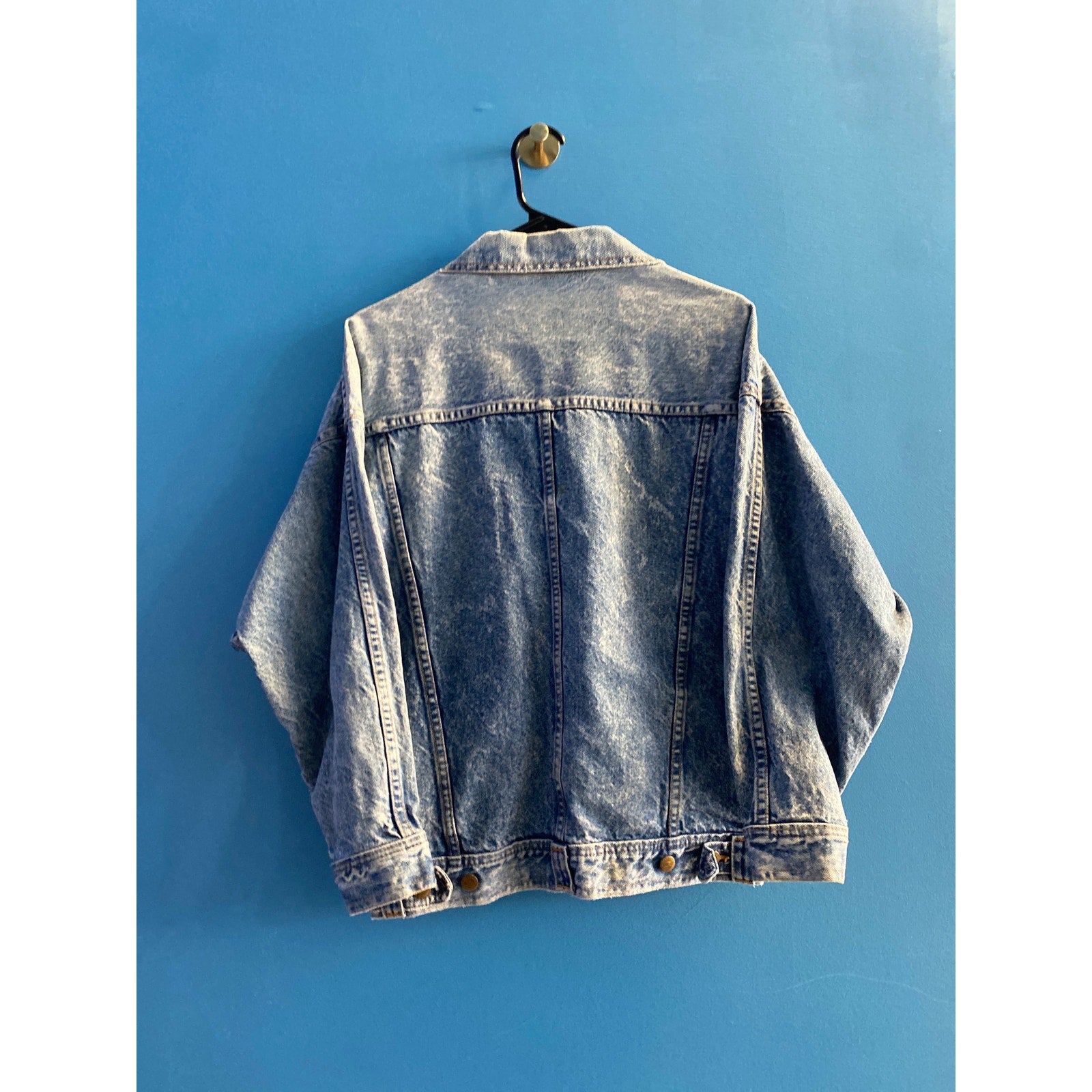 Palmetto's Blue Jean Button Up Jacket Chest Pockets Long Sleeve Men's Size M-L