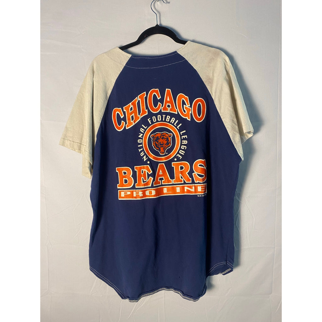 Vintage 93’ Chicago Bears PRO LINE Graphic Print Baseball Tee Shirt Men Size XL&nbsp;