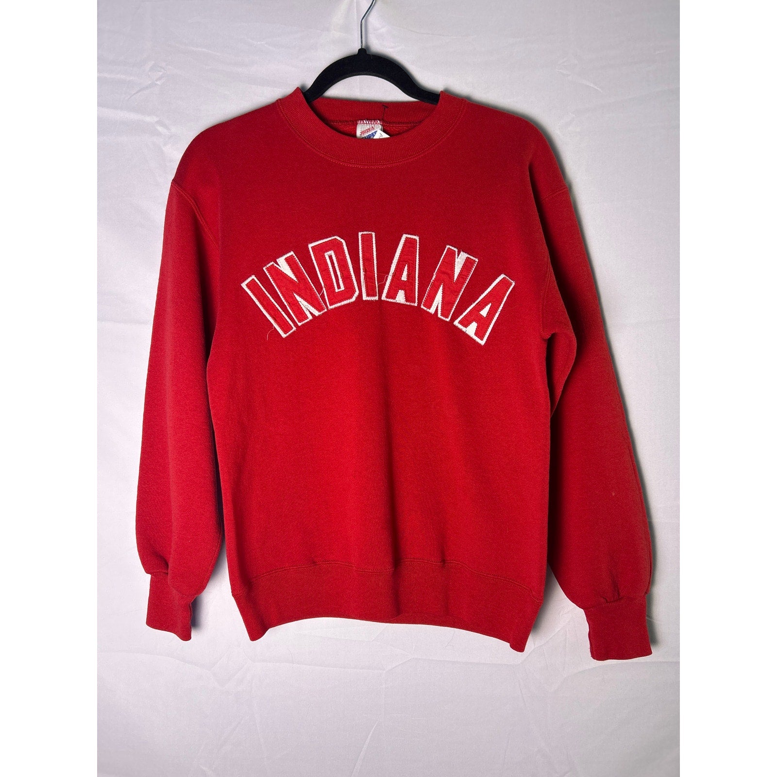 80s 90s Jerzees INDIANA Hoosiers Red Crewneck Pullover Sweatshirt Men's Small