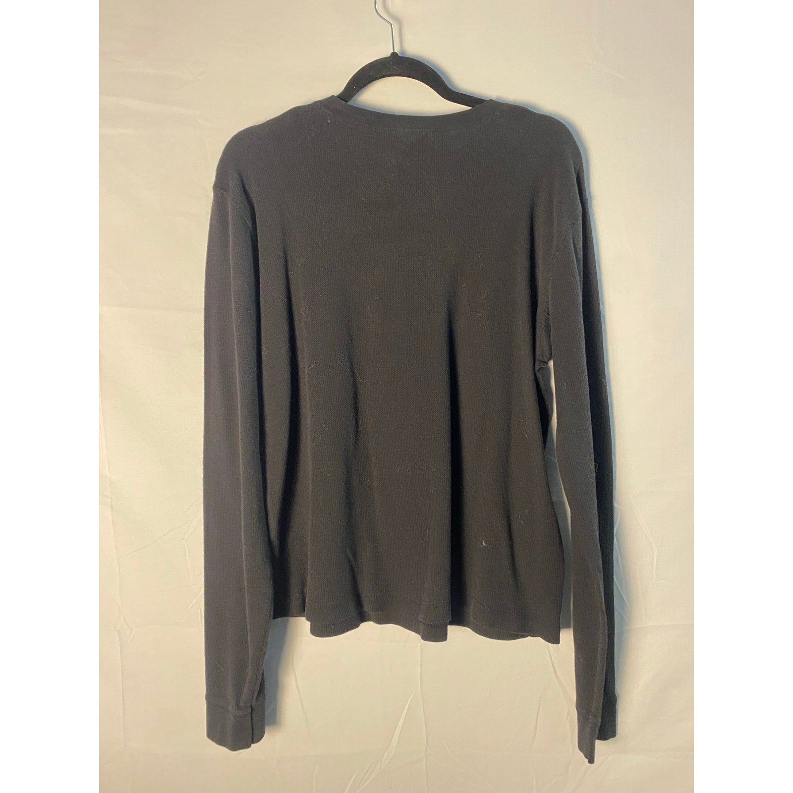 Y2K Billabong Black Long Sleeve Thermal Shirt Graphic Print Women's Size Large