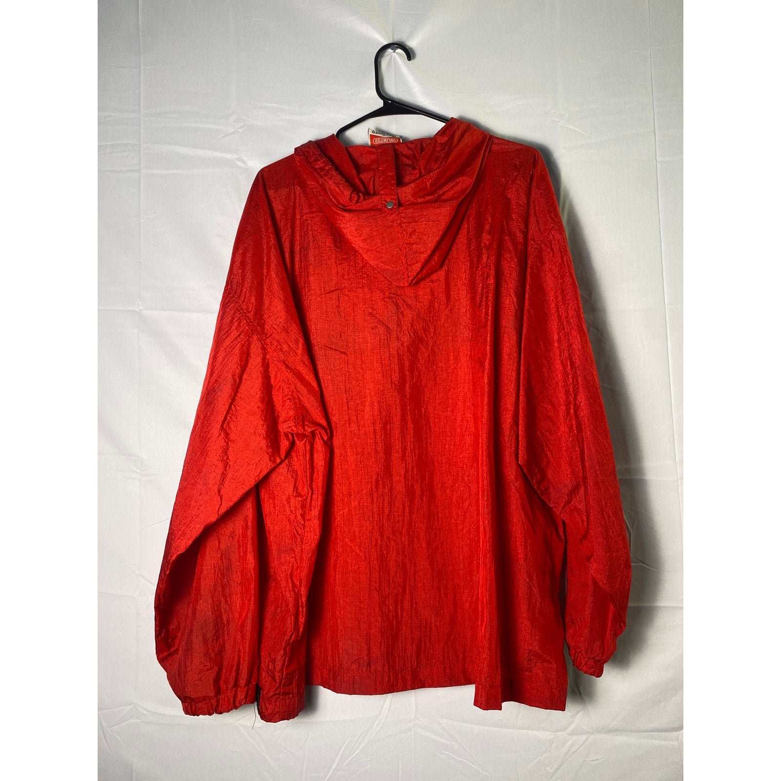 Marlboro Unlimited Packable Windbreaker Red Hooded Jacket 1/4 Zip Men's Size XL