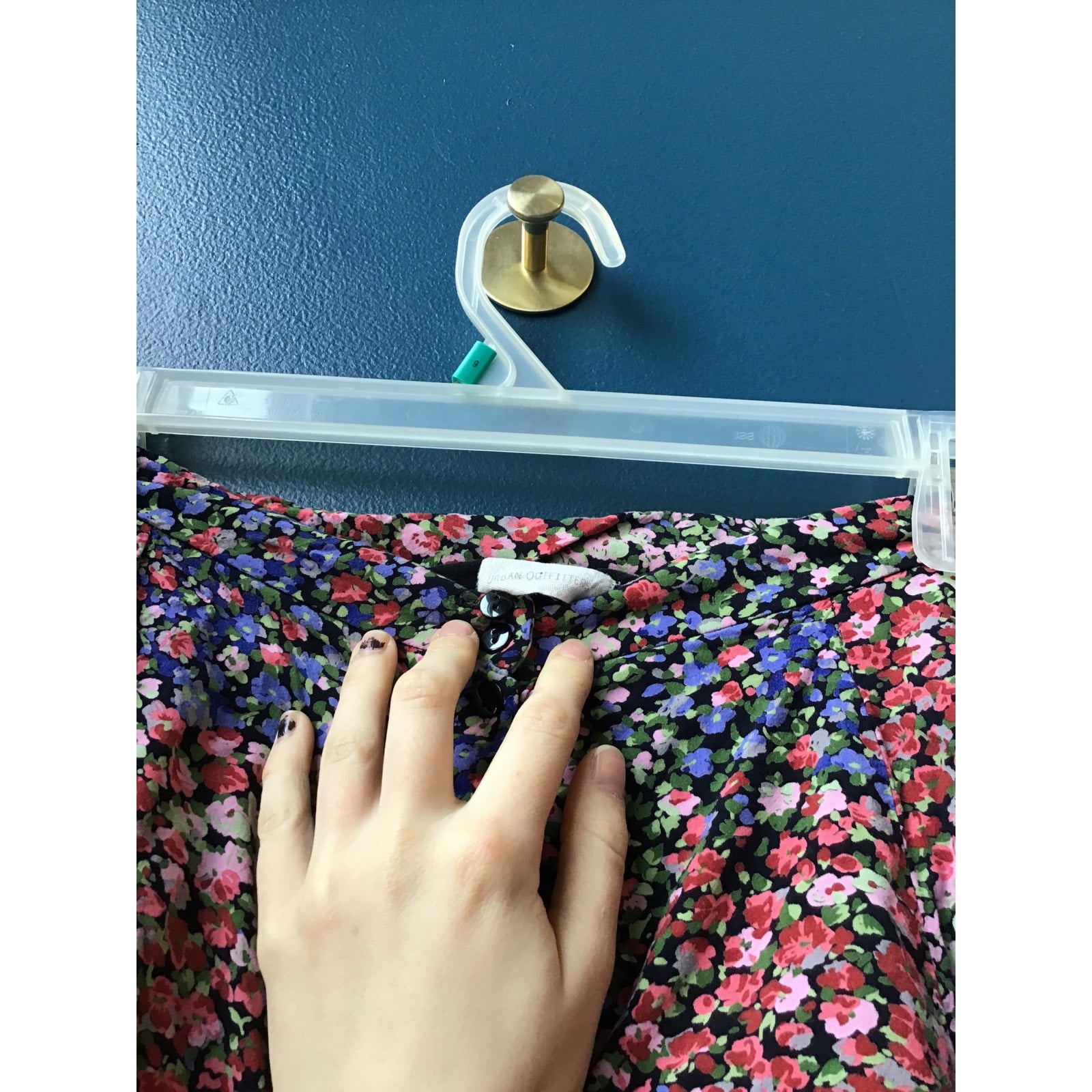 Urban Outfitters Floral Print Flare Button Front Mini Skirt Multicolor Women's M
