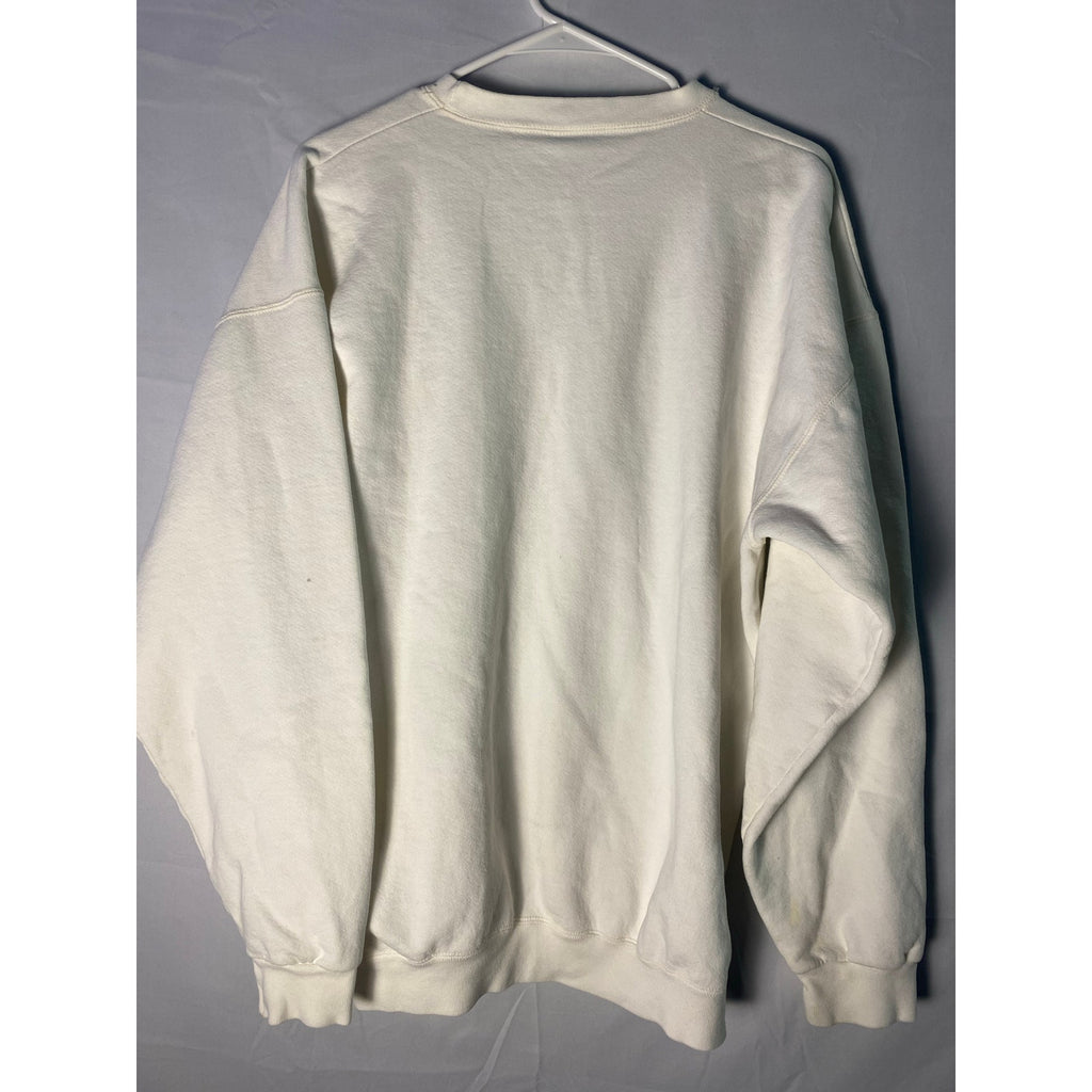 Vintage Hanes Fishing Expedition Catch & Release White Crewneck Sweater Men's XL